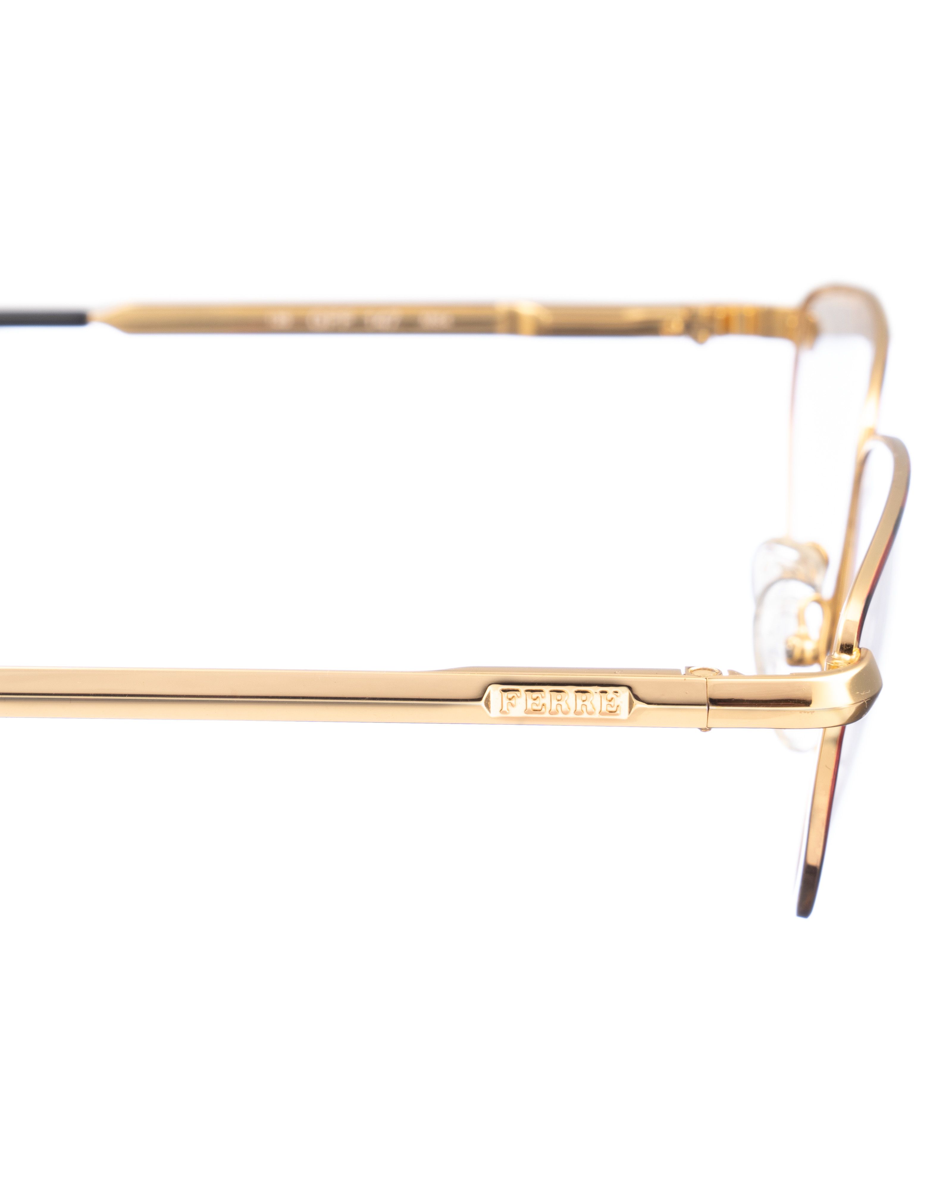 Gianfranco Ferre Gianfranco Ferre 00s Gold and Orange Cateye Glasses Size ONE SIZE - 3 Thumbnail