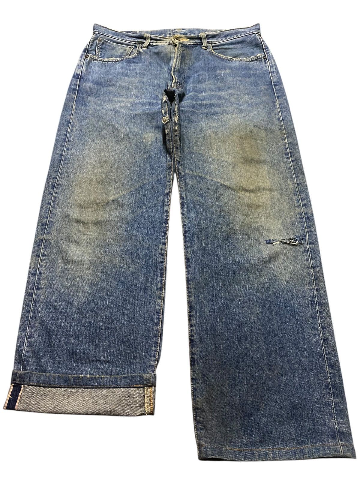 Edwin Vintage Japanese Edwin 505 Mud Wash Selvedge Loose Jeans Size US 36 / EU 52 - 1 Thumbnail