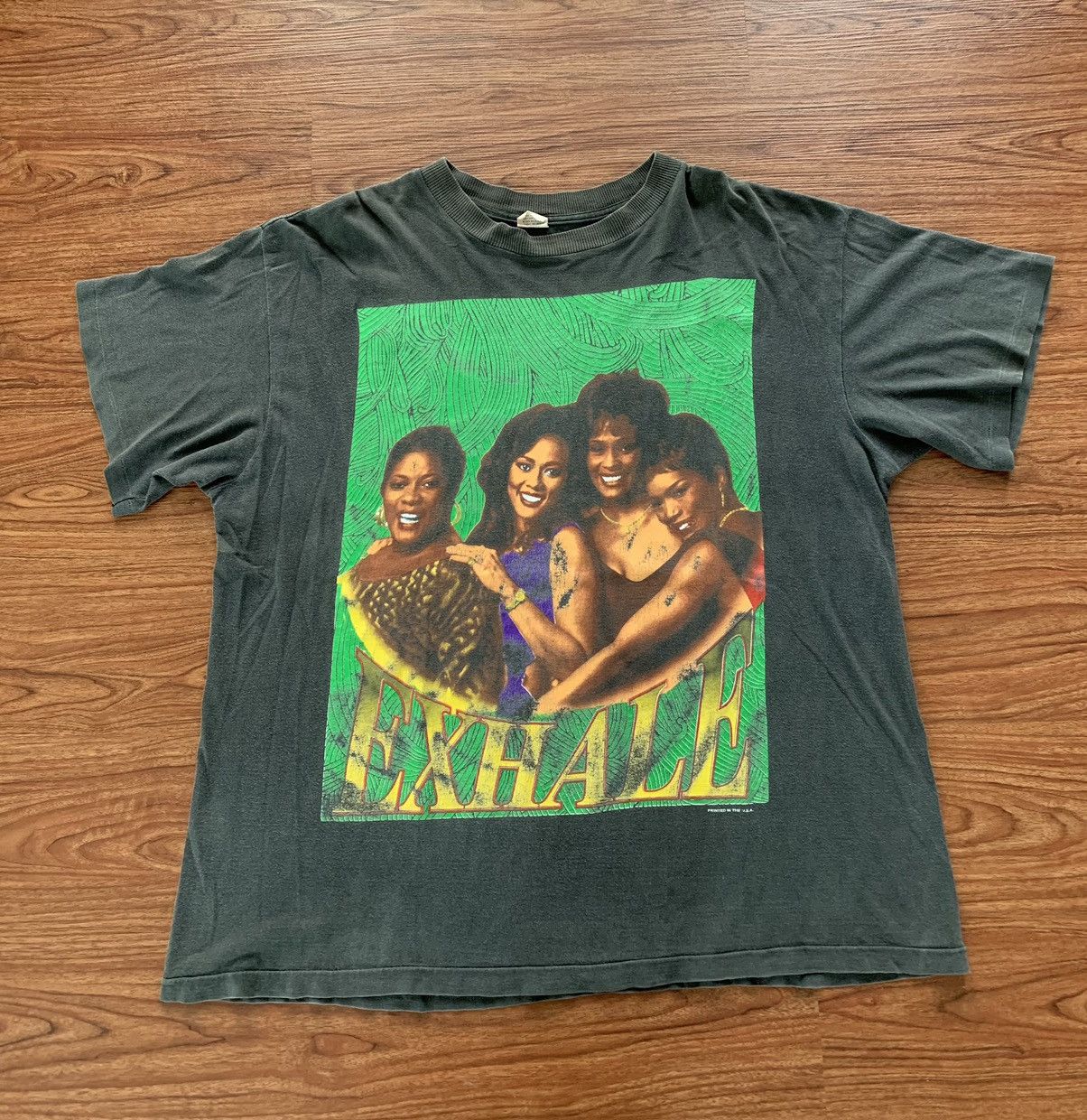 image of Rap Tees x Vintage Whitney Huston Exhale in Black, Men's (Size XL)