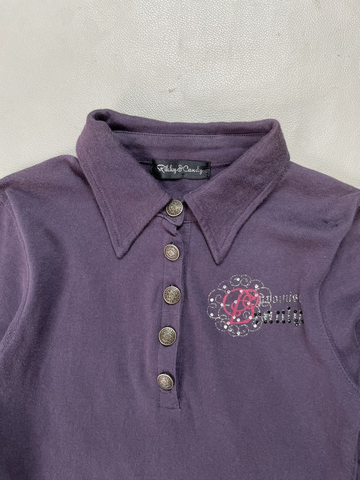 GOA Rikky & candy - Poem Polo longsleeve Half button y2k Size M / US 6-8 / IT 42-44 - 5 Thumbnail