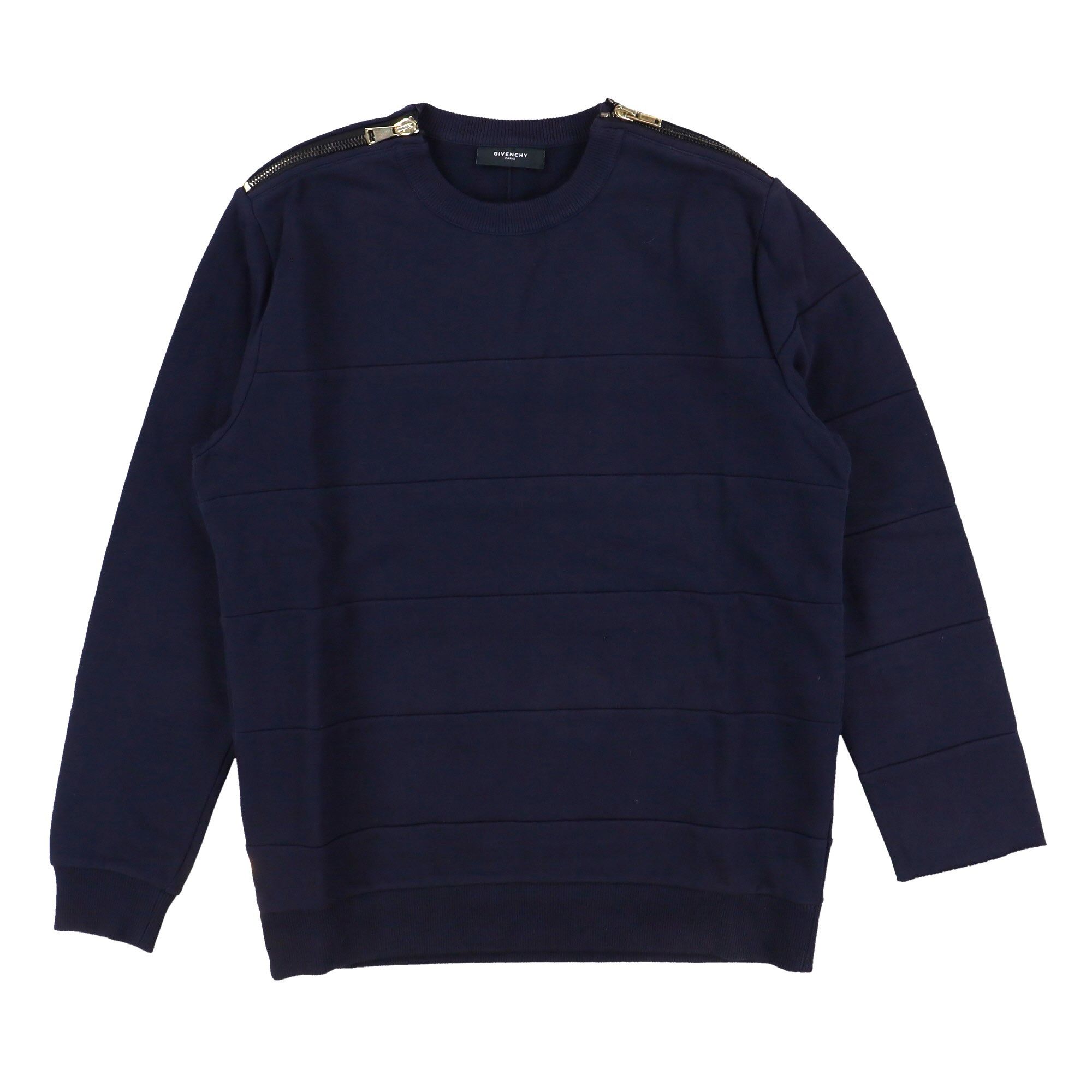 Givenchy 1 of 1 Blue Shoulder Zip Striped Panels Sweatshirt Size US M / EU 48-50 / 2 - 1 Thumbnail