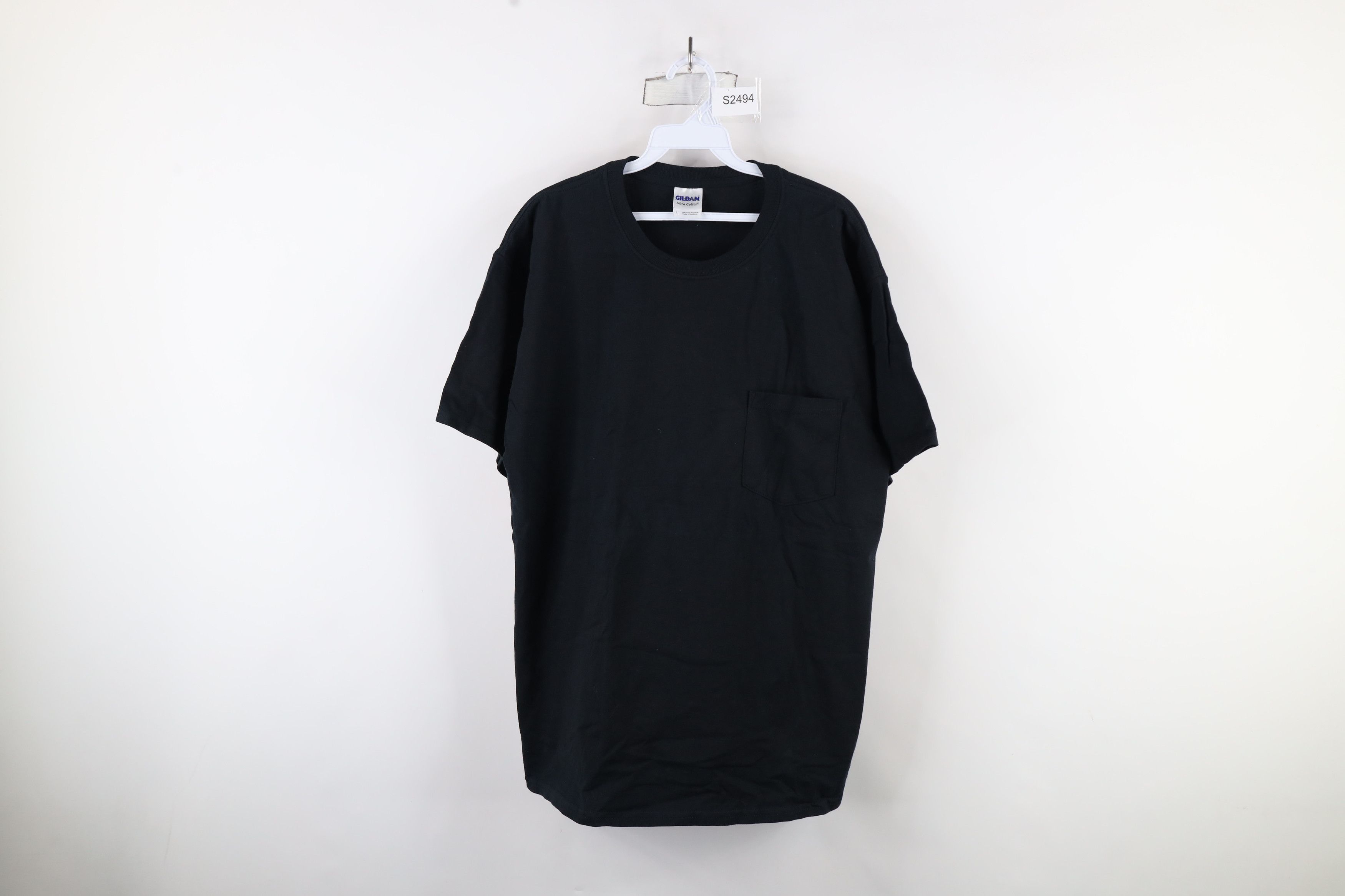 Vintage Vintage 90s Streetwear Heavyweight Cotton T-Shirt Black Size US L / EU 52-54 / 3 - 1 Thumbnail
