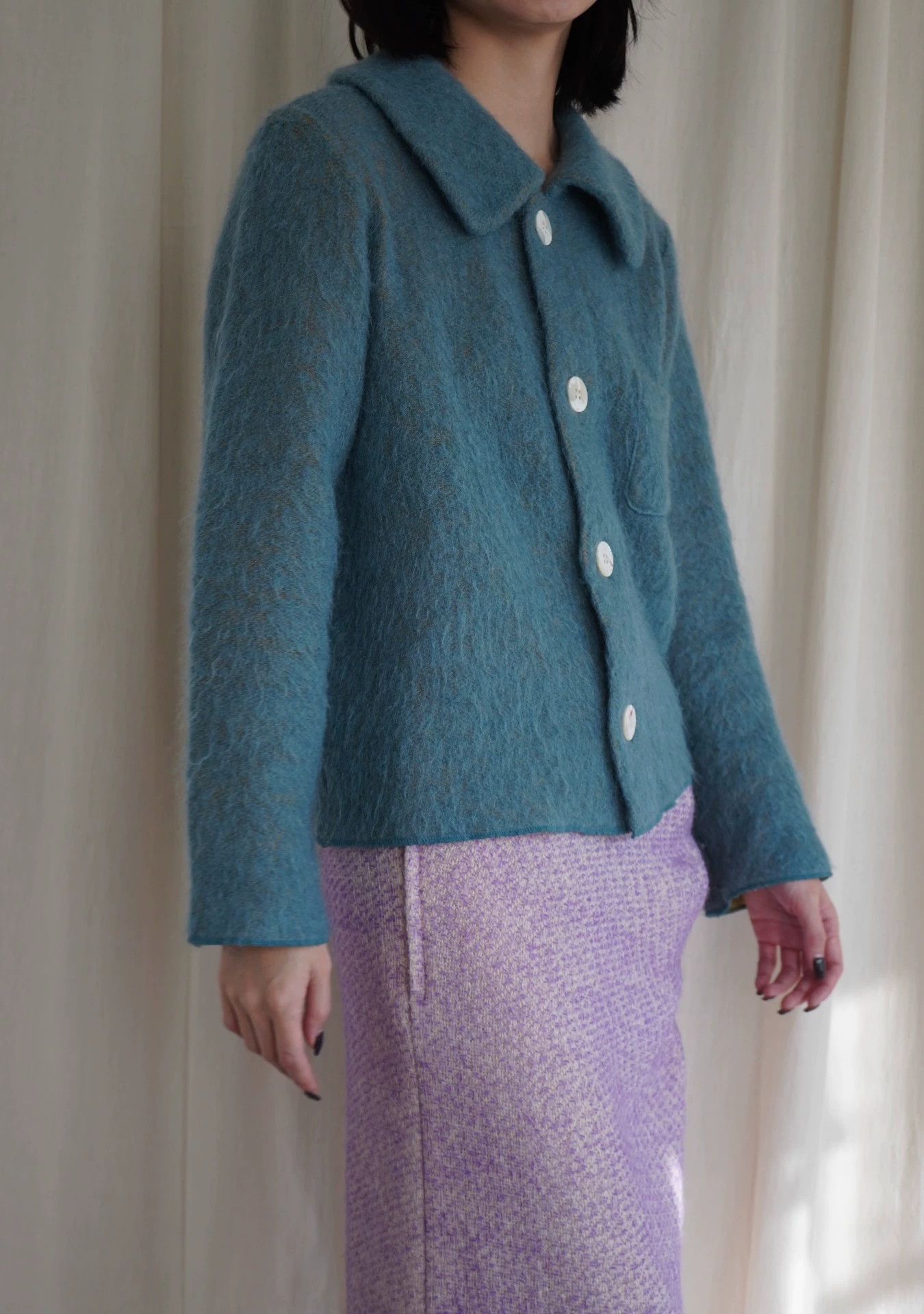 Comme des Garcons Vintage CDG Tricot 1995 AW Blue Yellow Cardigan M Size M / US 6-8 / IT 42-44 - 8 Thumbnail