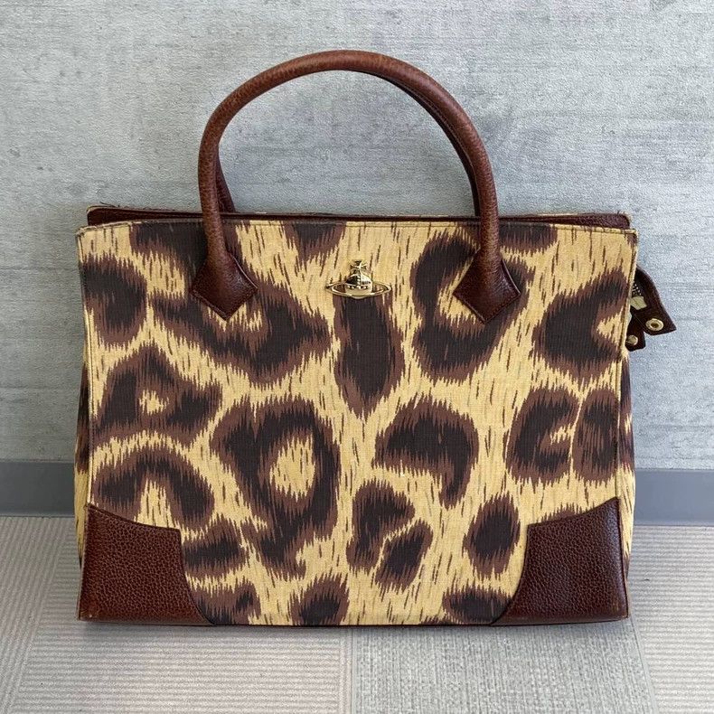 Vivienne Westwood vivienne westwood size os Brown leopard-pattern briefcase Size ONE SIZE - 2 Thumbnail