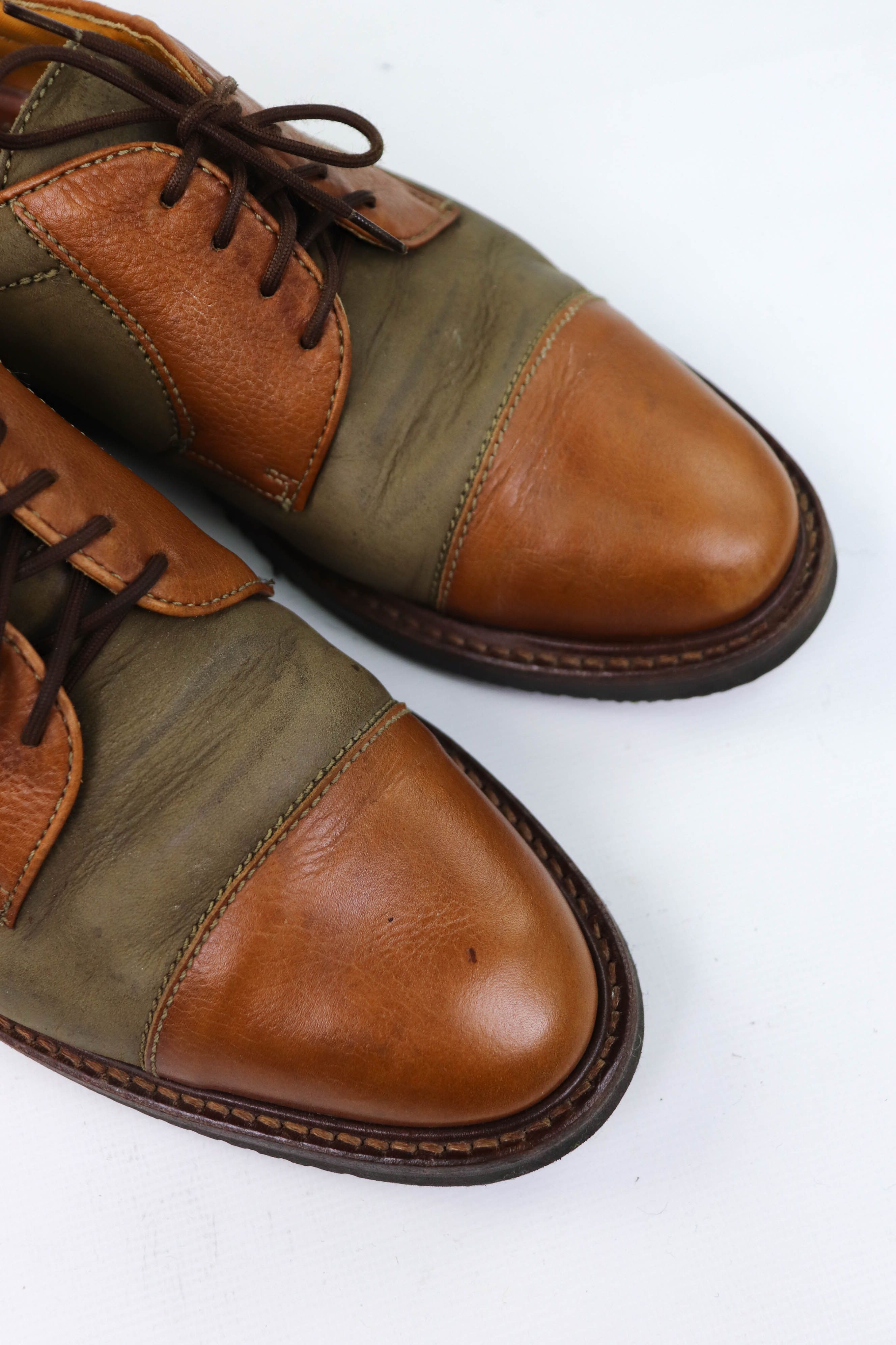 Bally BALLY Vintage Combined Nubuck/Leather Cap Toe Oxford Shoes Size US 9 / EU 42 - 7 Thumbnail