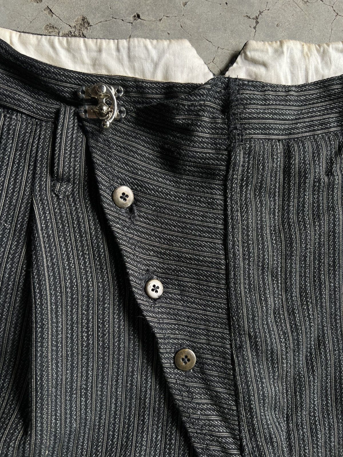 Vintage Vintage 80s Striped Repaired Jorts Size US 31 - 5 Thumbnail