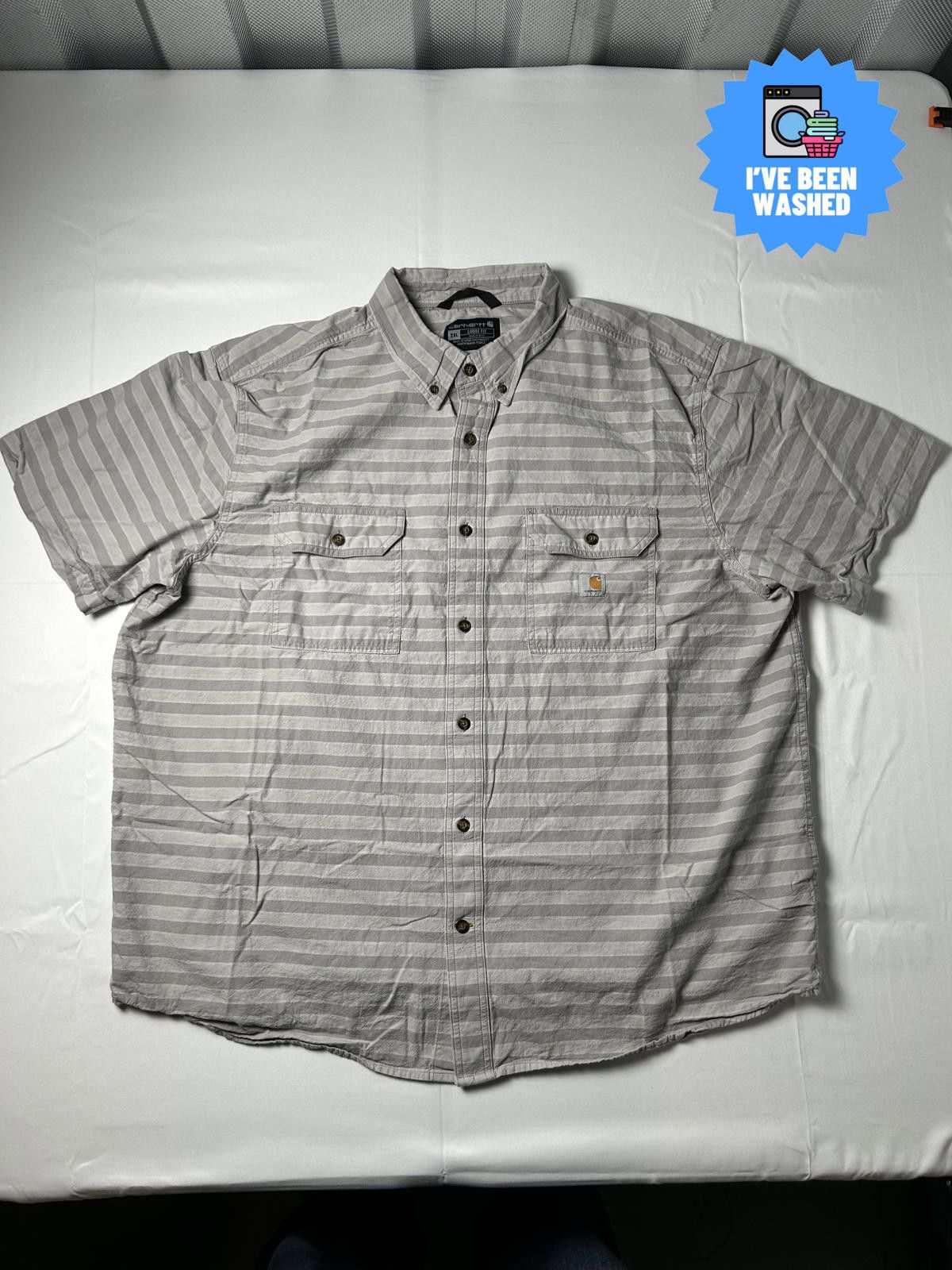 Carhartt Carhartt Pocket Striped Shirt Heavyweight Workwear Size US XXL / EU 58 / 5 - 1 Thumbnail