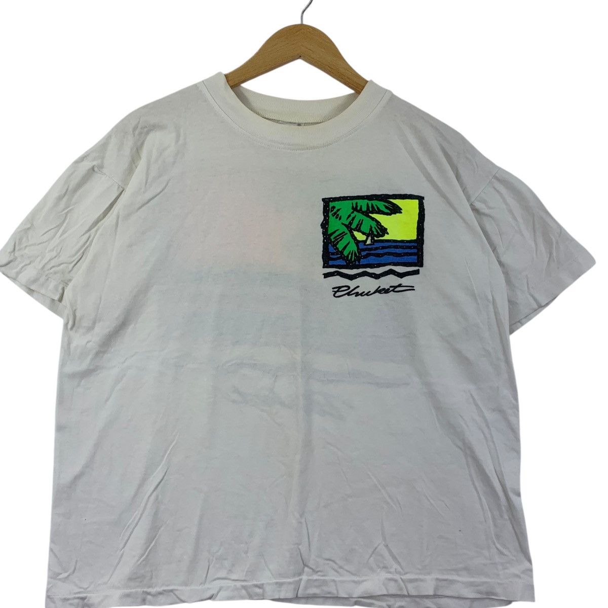 Vintage Vintage PHUKET THAILAND BEACH Hand Print Tee Shirt Top Size L / US 10 / IT 46 - 3 Thumbnail