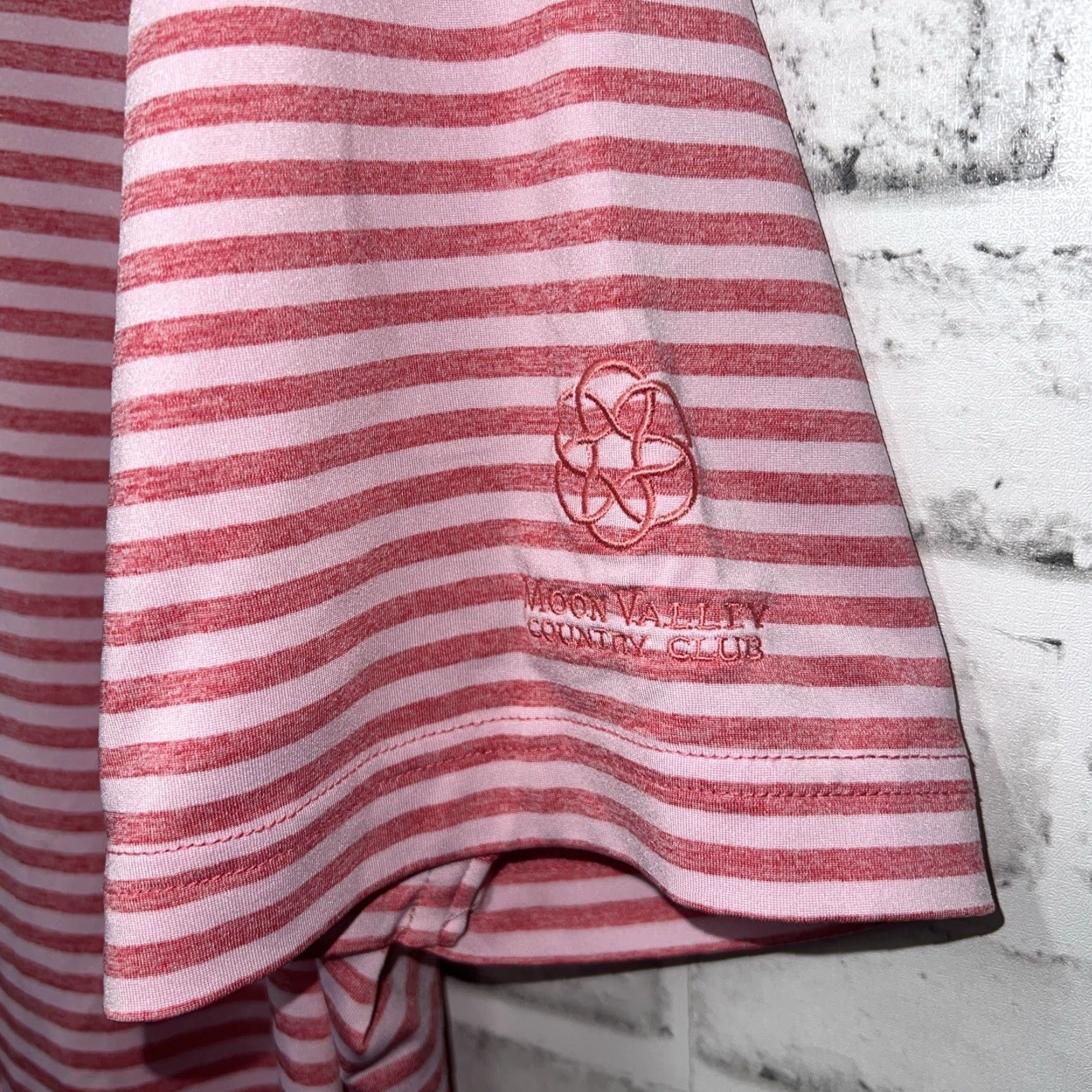 johnnie-O johnnie-O Polo Shirt Mens XL Pink Striped Polo Shirt XL Mens Pink Striped Pattern Size US XL / EU 56 / 4 - 3 Thumbnail
