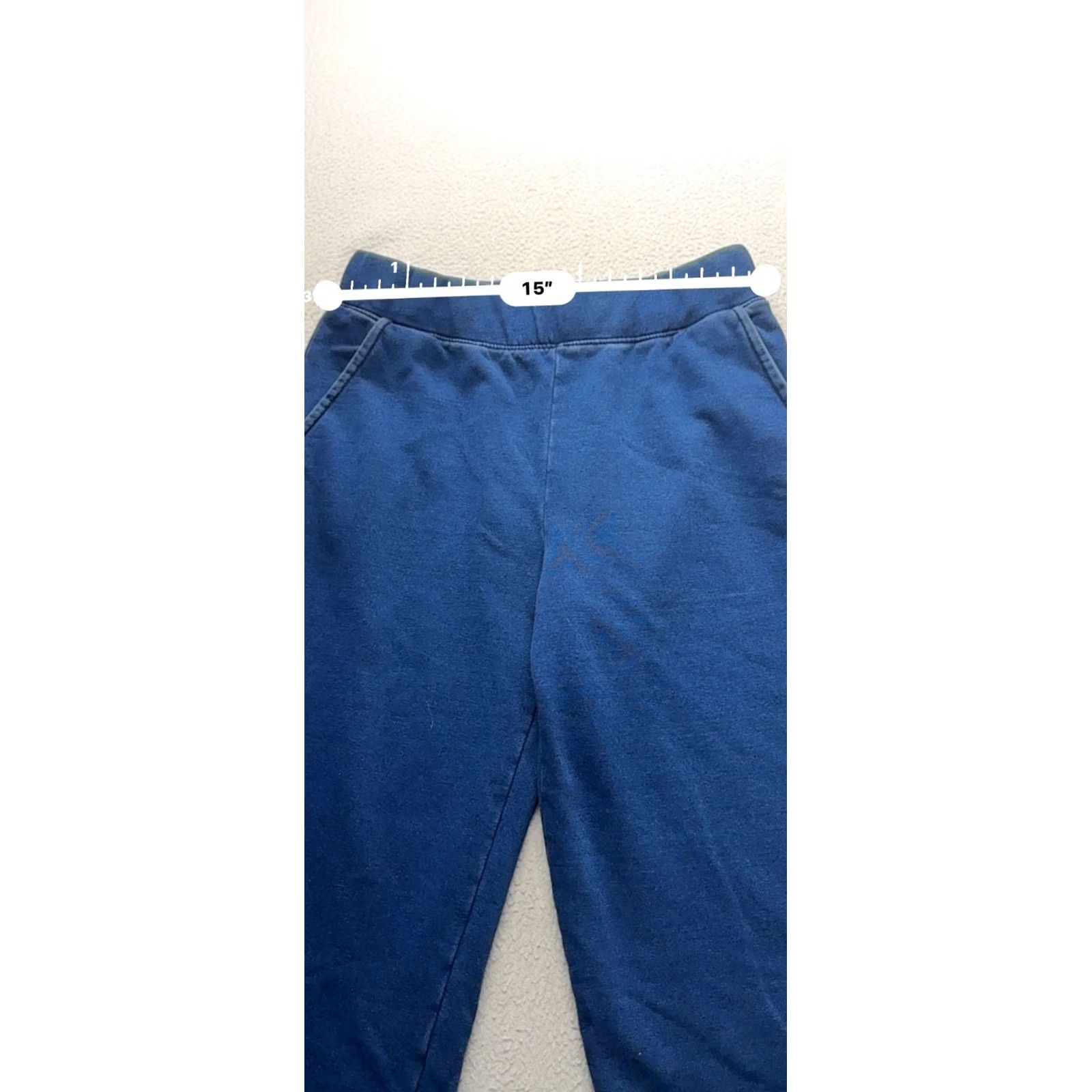 Lands' End Lands' End Sweatpants Solid Blue Size S Elastic Waist Mens/ Womens All Season 35" Cotton Polyester Pants #9657 Size US 29 - 8 Thumbnail