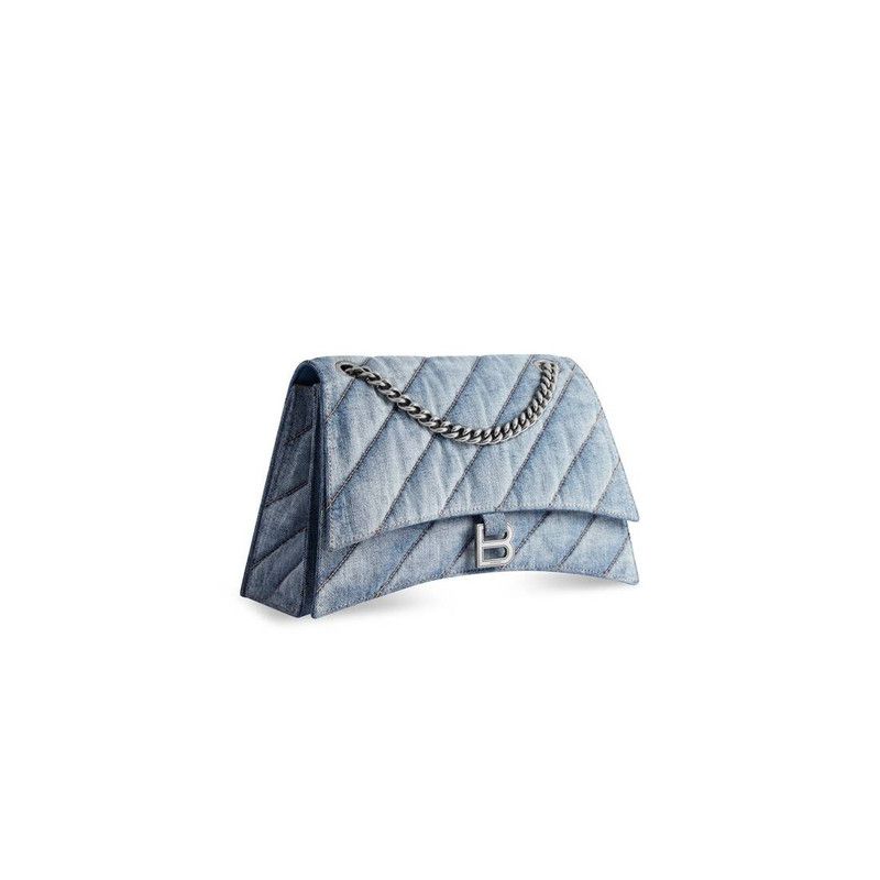 Balenciaga o1bcso1str0526 Size: OS / Crush Medium Chain Bag Denim Size ONE SIZE - 2 Thumbnail