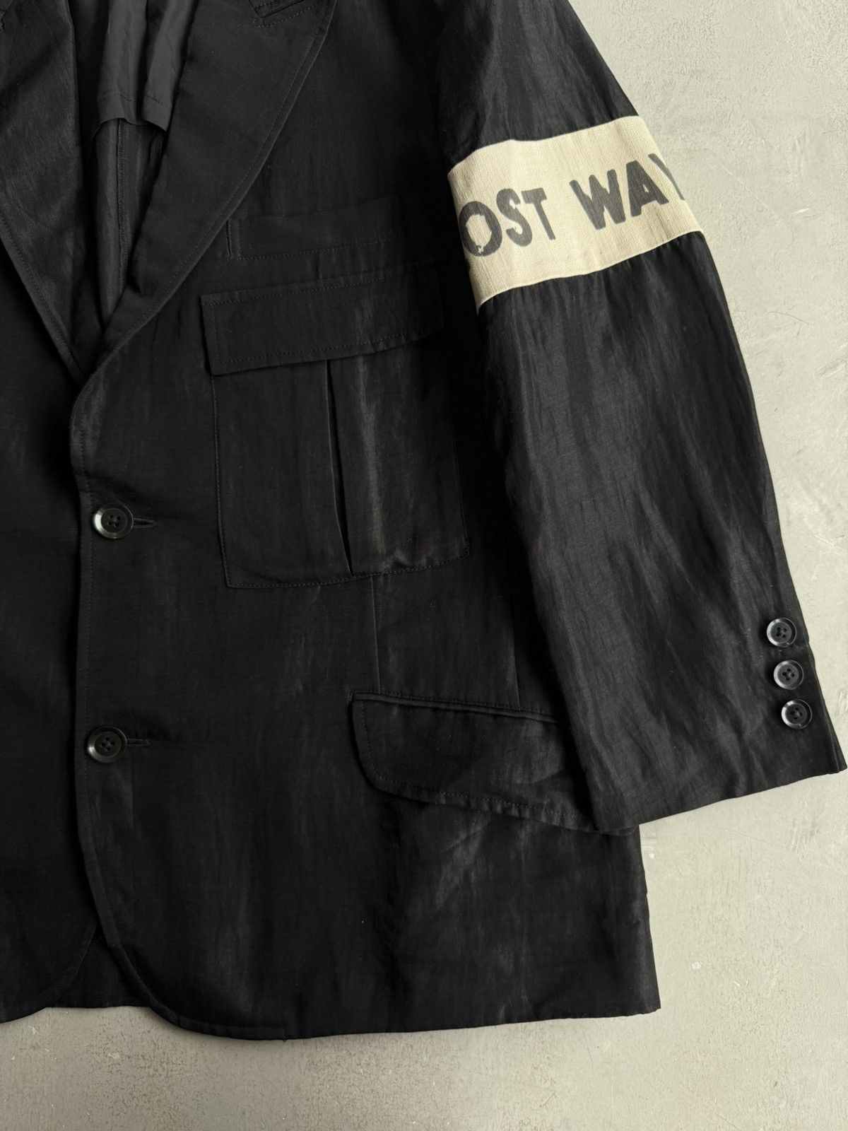 Yohji Yamamoto Yohji Yamamoto - Lost Way Home Blazer Size 52L - 4 Thumbnail