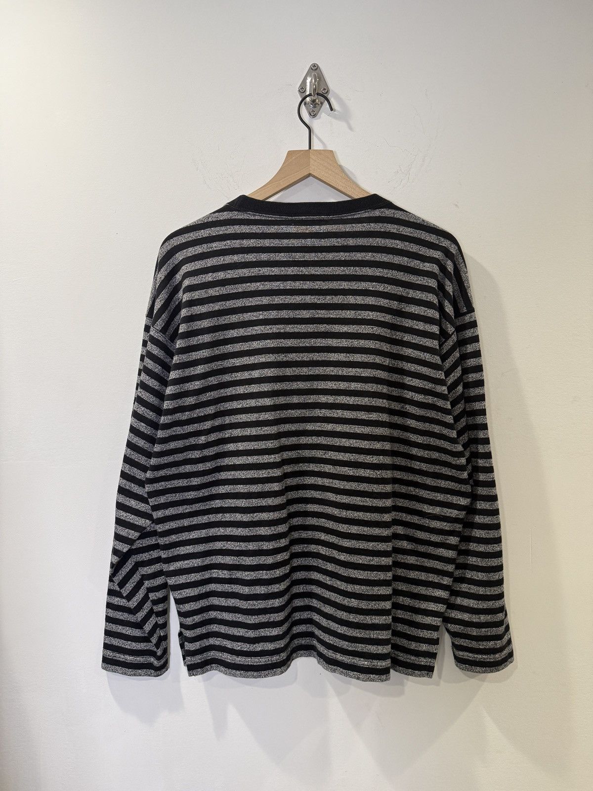 Issey Miyake Vintage 1980s Issey Miyake MEN Striped Long Sleeve Tee Size US M / EU 48-50 / 2 - 3 Thumbnail