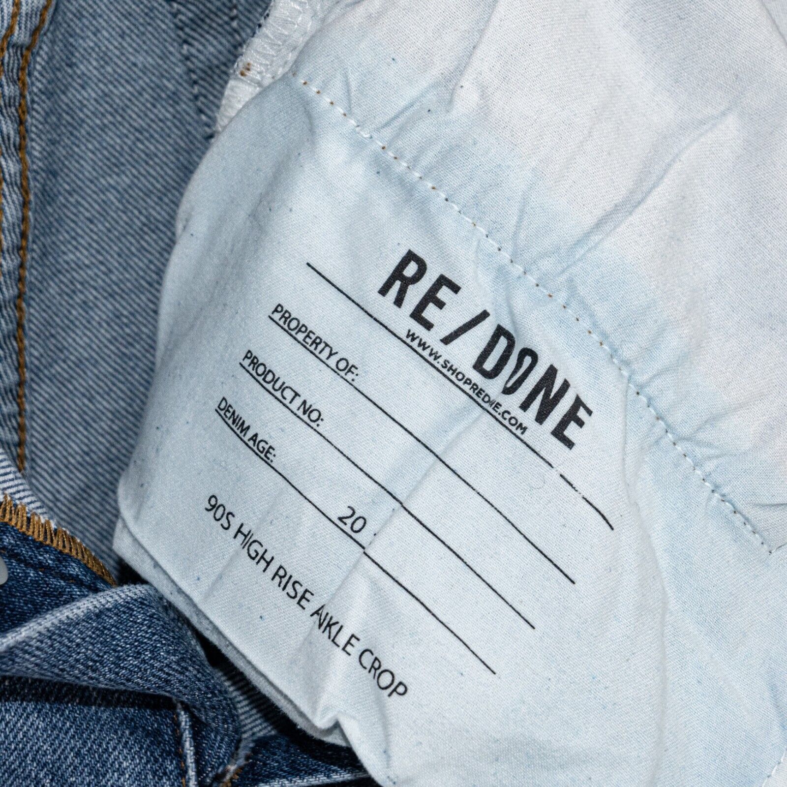 RE/DONE RE/DONE 90s High Rise Ankle Crop Denim Jeans Mid 90s blue Size 28" / US 6 / IT 42 - 7 Thumbnail