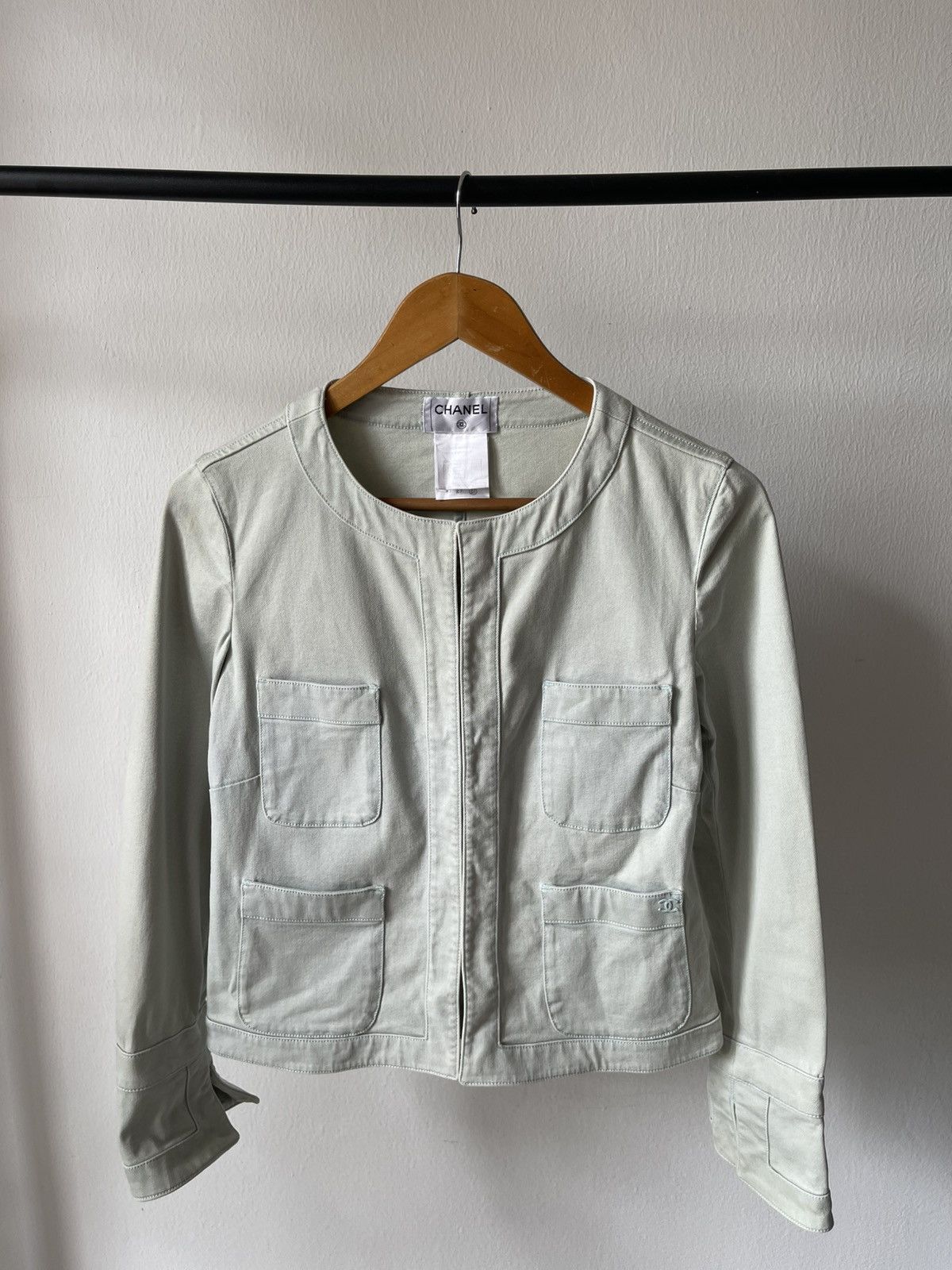 Chanel Vintage Chanel Jeans Jacket With Coco Logo 11 Size S / US 4 / IT 40 - 1 Thumbnail