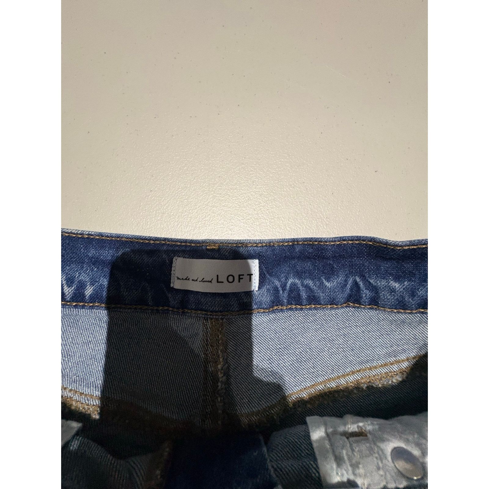 Loft LOFT Womens Denim Cutoff Shorts Size 2 Waist 26 Frayed Hem Size 26" / US 2 / IT 38 - 6 Thumbnail