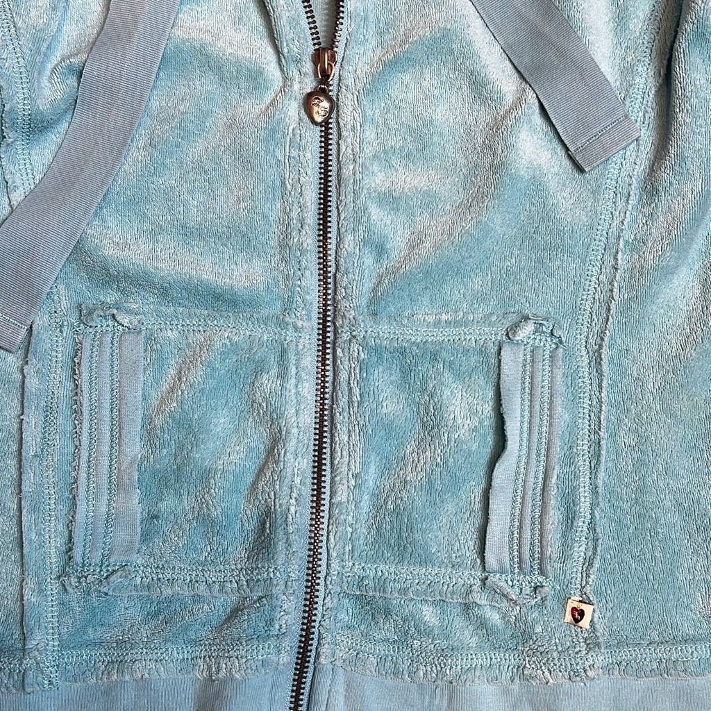 Other Twisted Heart Terry Cloth Blue Fitted Hoodie Size S / US 4 / IT 40 - 9 Thumbnail