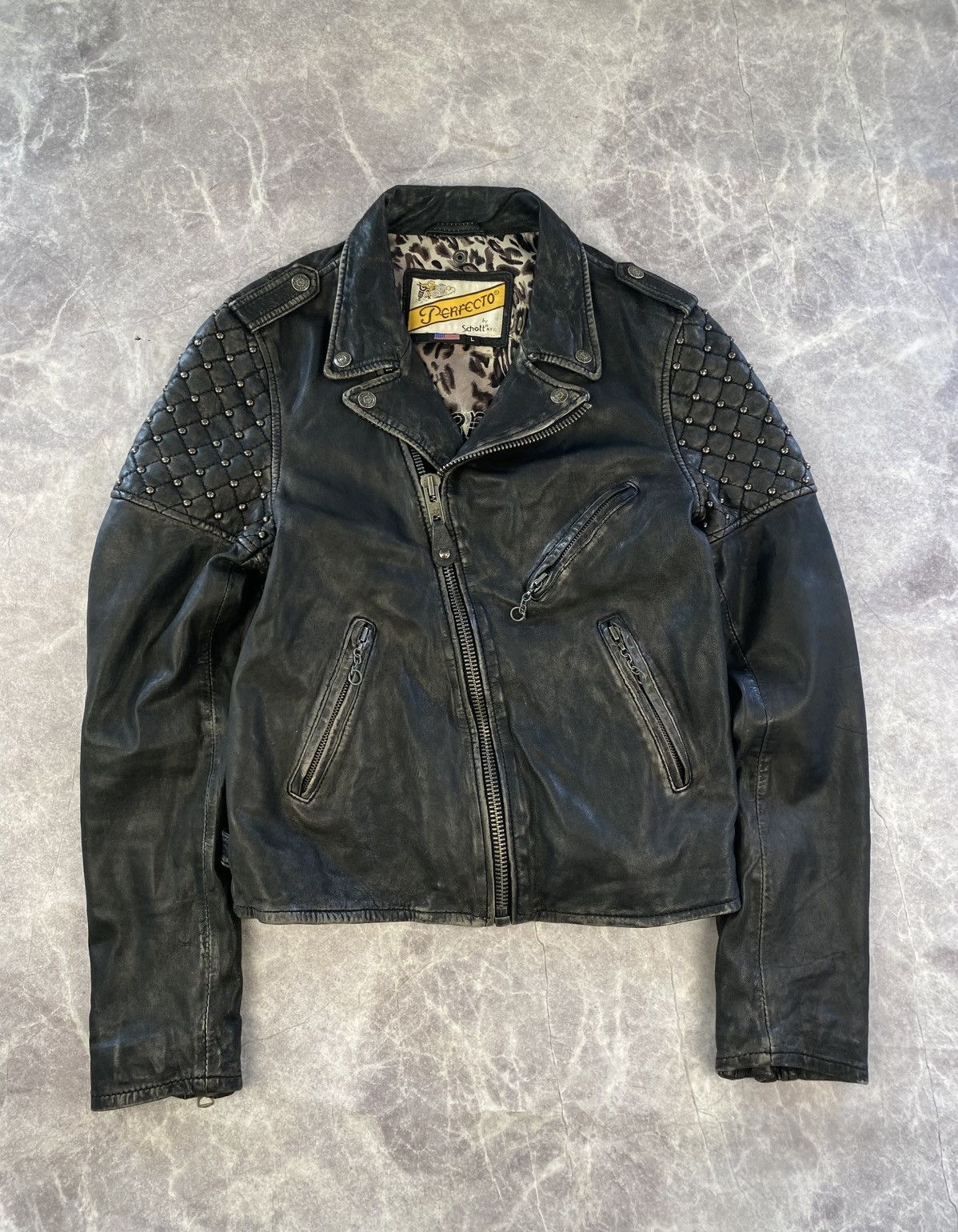 Schott Schott Perfecto Leather Jacket with Metal Studded Size: L Size L / US 10 / IT 46 - 1 Thumbnail