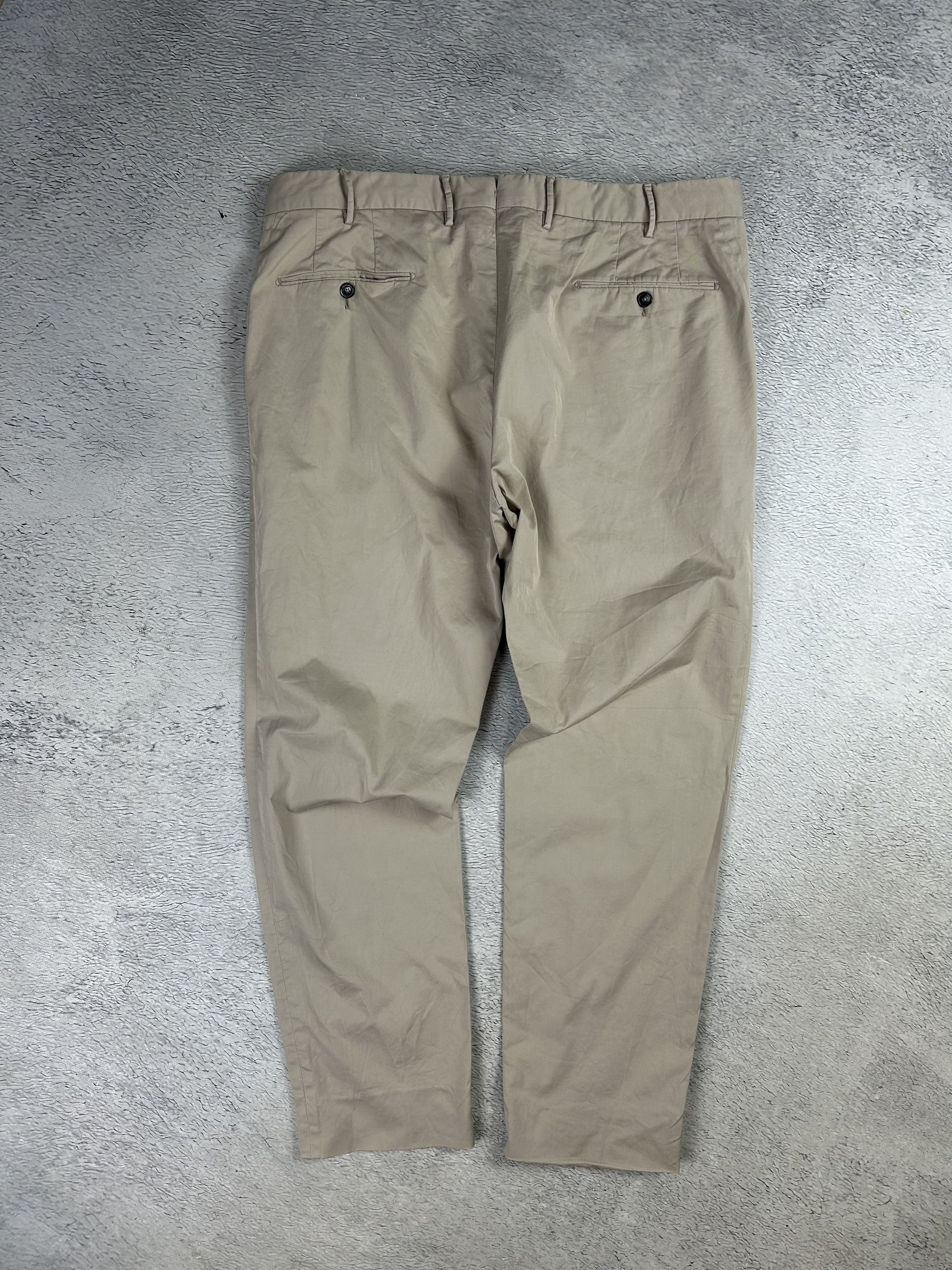 Designer × PT Torino PT01 Pantaloni Torino Pants Stretch Graven Fit Beige Y2K Size US 38 / EU 54 - 2 Thumbnail