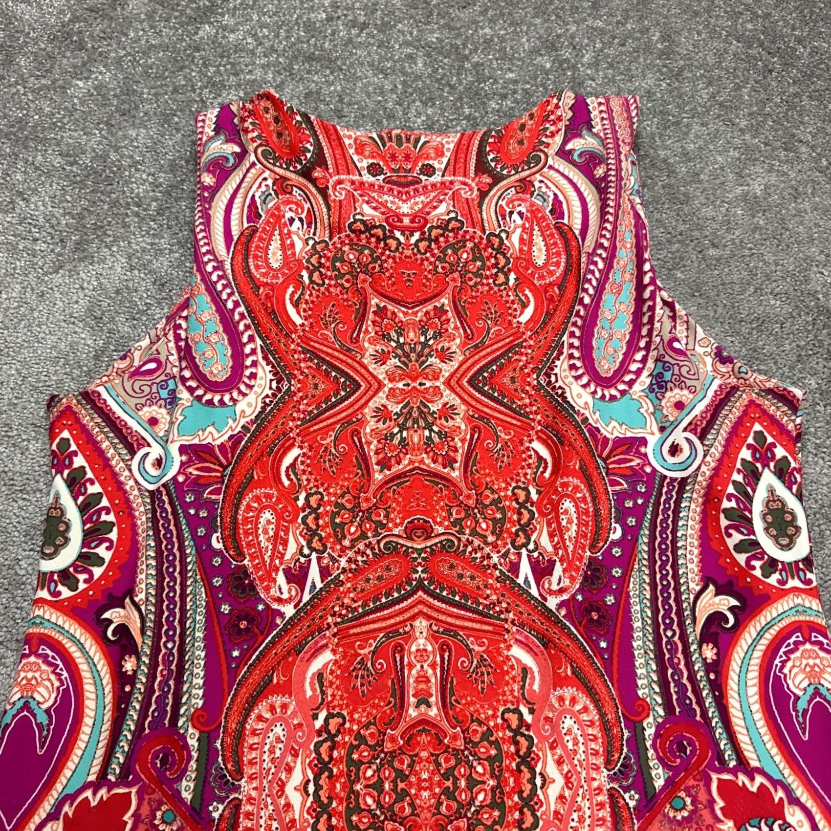 Charter Club Charter Club Paisley Sleeveless Midi Shift Dress Womens XL Multicolor Nylon Boho Size XL / US 12-14 / IT 48-50 - 4 Thumbnail