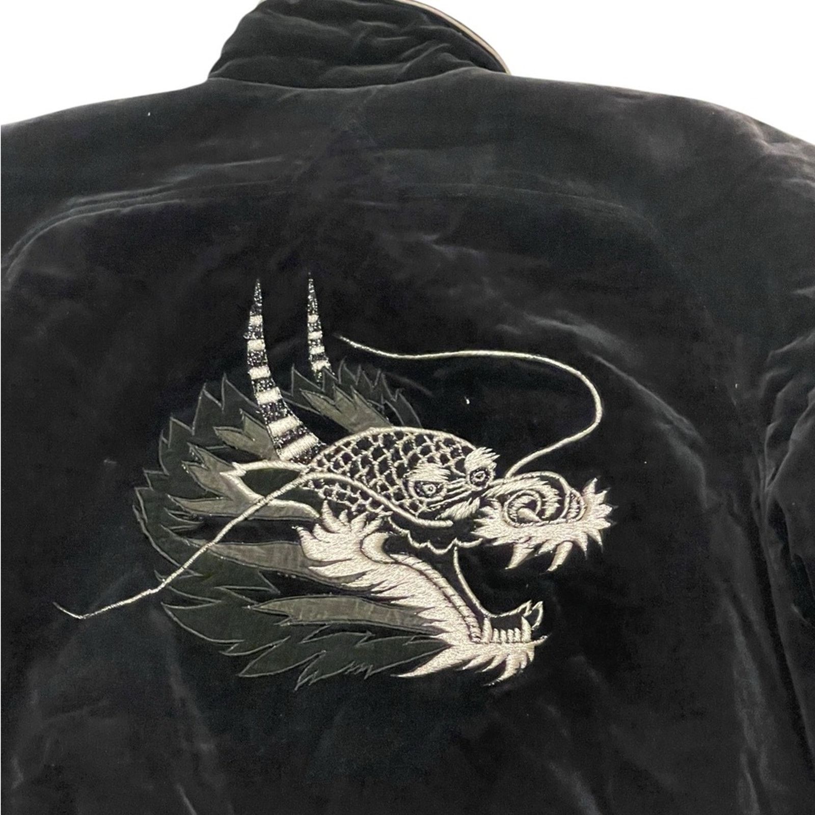 Kansai Yamamoto kansai international Sukajan Dragon Velvet Black jacket Size US L / EU 52-54 / 3 - 10 Thumbnail