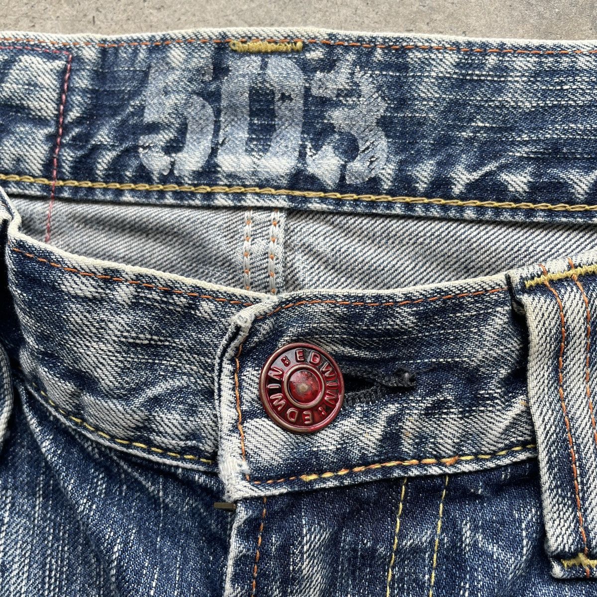 Edwin Vintage Edwin 503 Distressed FLARE Faded Jeans Pants Denim Size US 30 / EU 46 - 6 Thumbnail