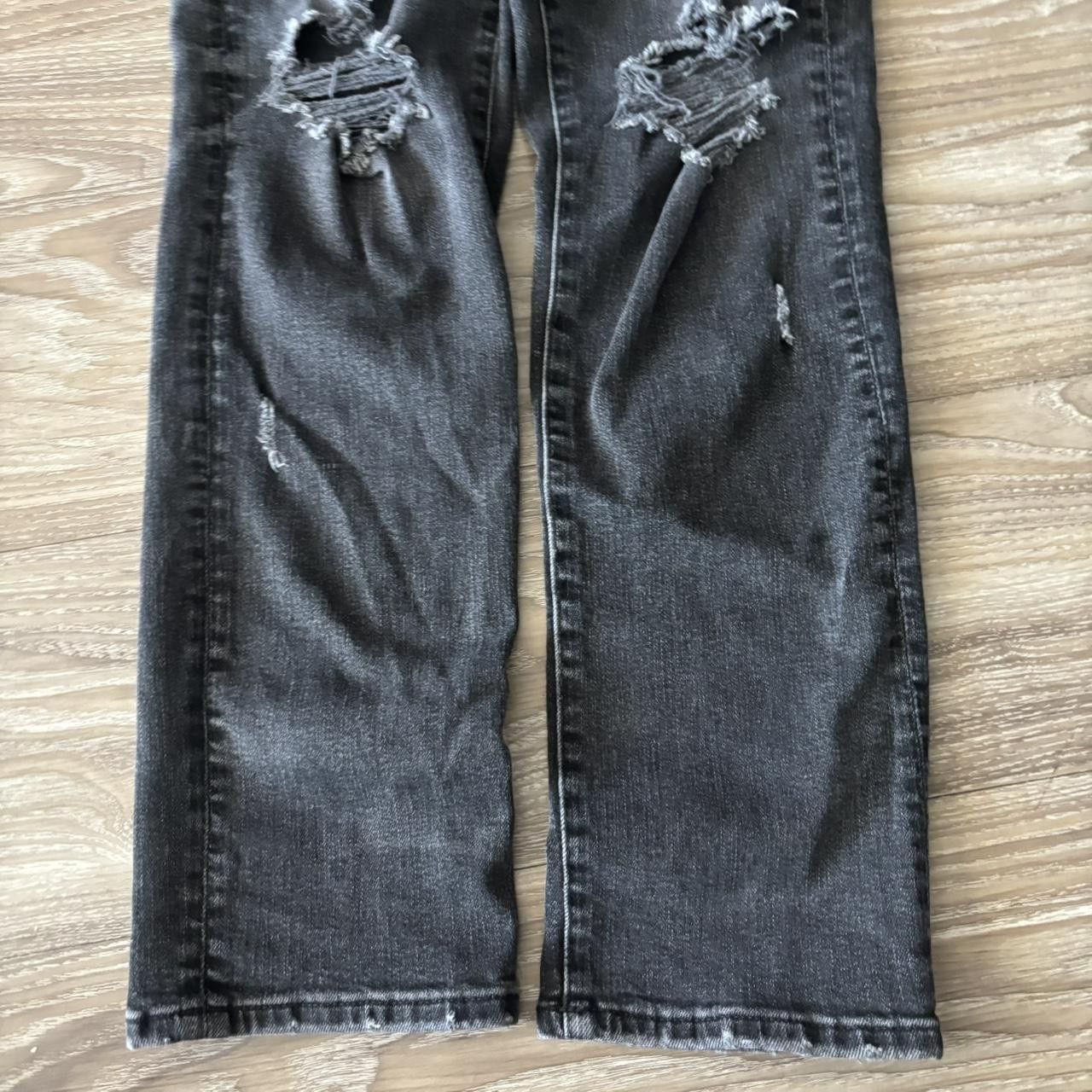 Japanese Brand Crazy Vintage Y2K/2000s Grunge Black Distressed Skinny Denim Jeans! 34x30 Size US 34 / EU 50 - 6 Thumbnail