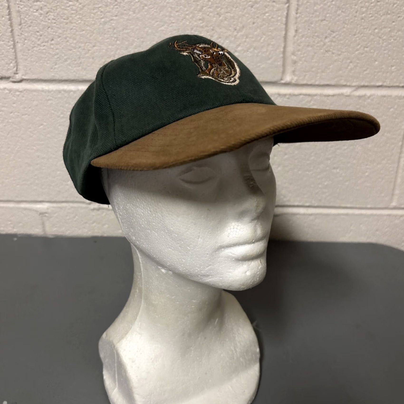 John Deere VINTAGE John Deere Snapback Baseball Cap Hat Two Tone Green Embroidered Buck Size ONE SIZE - 2 Thumbnail