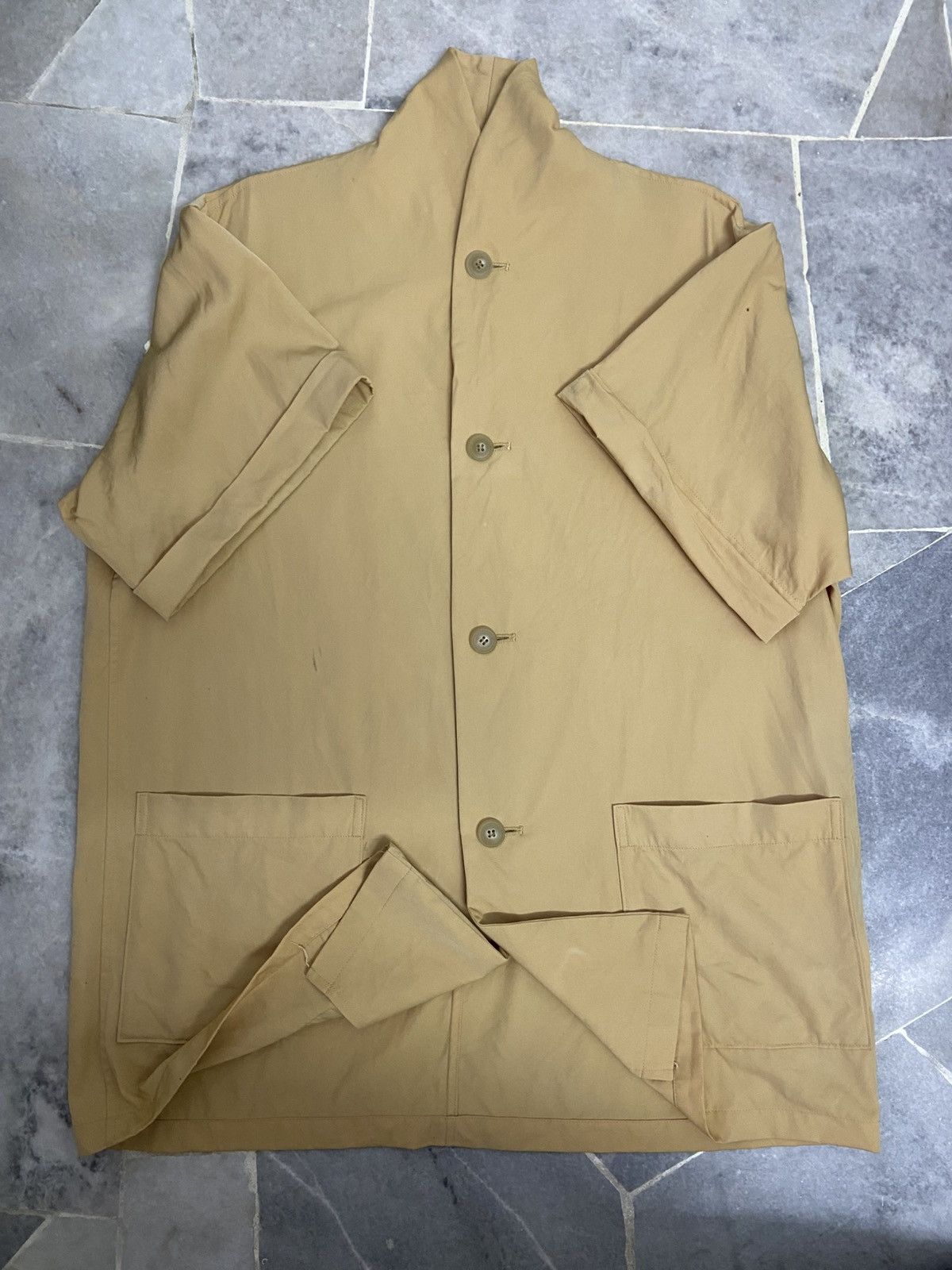 Yohji Yamamoto Y’s Laine Wool Long Oversize Shirt Size US L / EU 52-54 / 3 - 8 Thumbnail