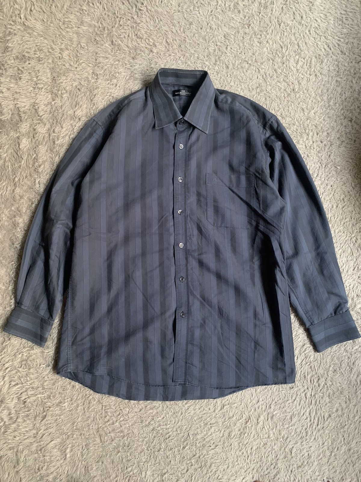 Balenciaga Vintage 90s Balenciaga Stripe Shirt Size US L / EU 52-54 / 3 - 1 Thumbnail