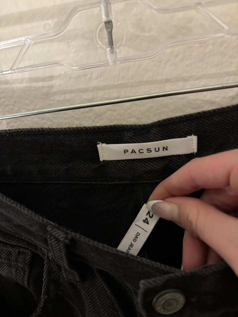 Pacsun pacsun eco black distressed dad jeans Size 24" / US 00 / IT 34 - 4 Thumbnail