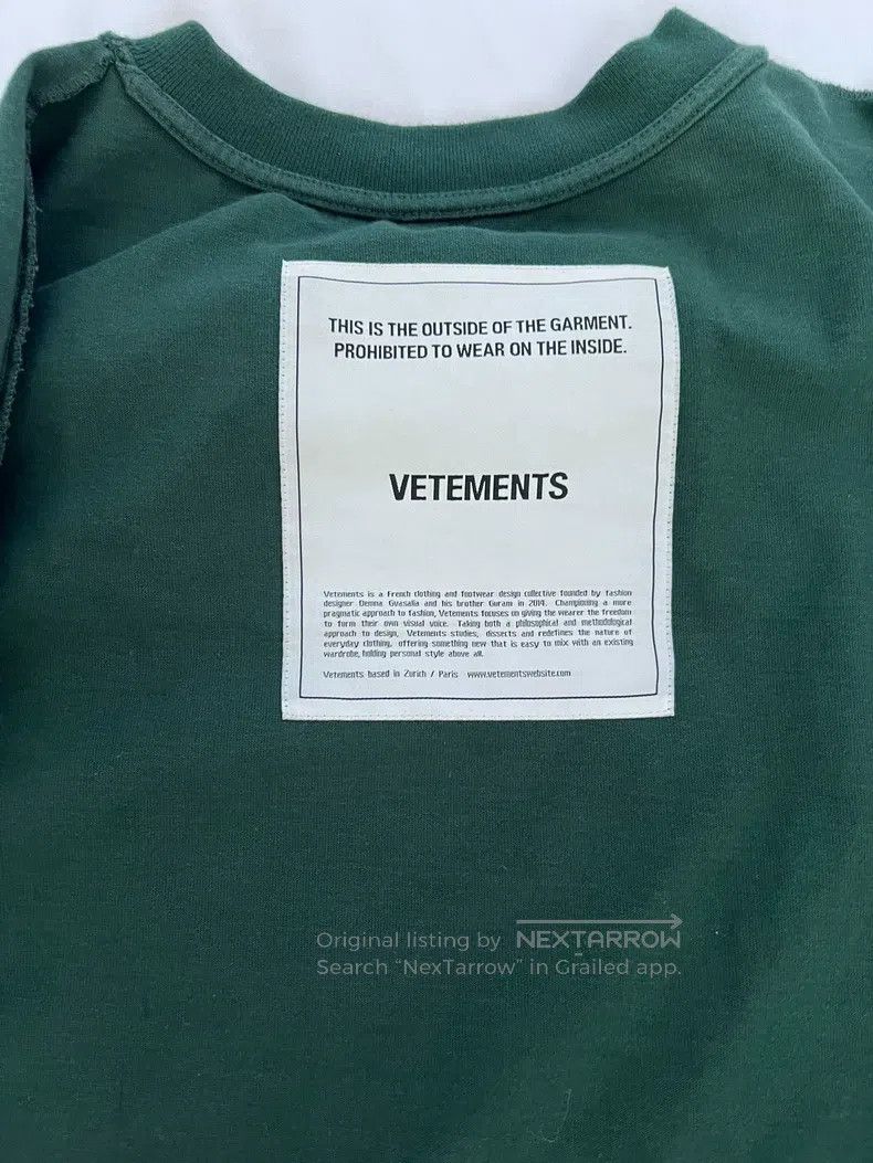 Vetements Vetements Dark Green Long Sleeve Hoodie Size US M / EU 48-50 / 2 - 2 Thumbnail