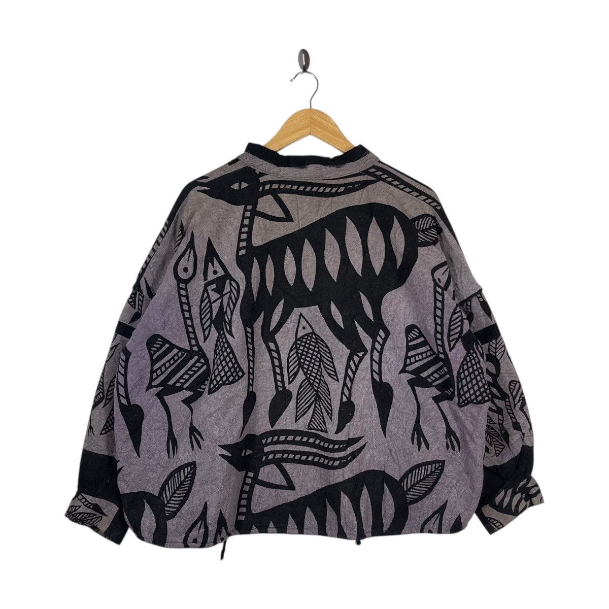 Maurice Lacroix Ann Maurice Vintage Abstract Tribal Print Cotton Lightweight Size M / US 6-8 / IT 42-44 - 4 Thumbnail