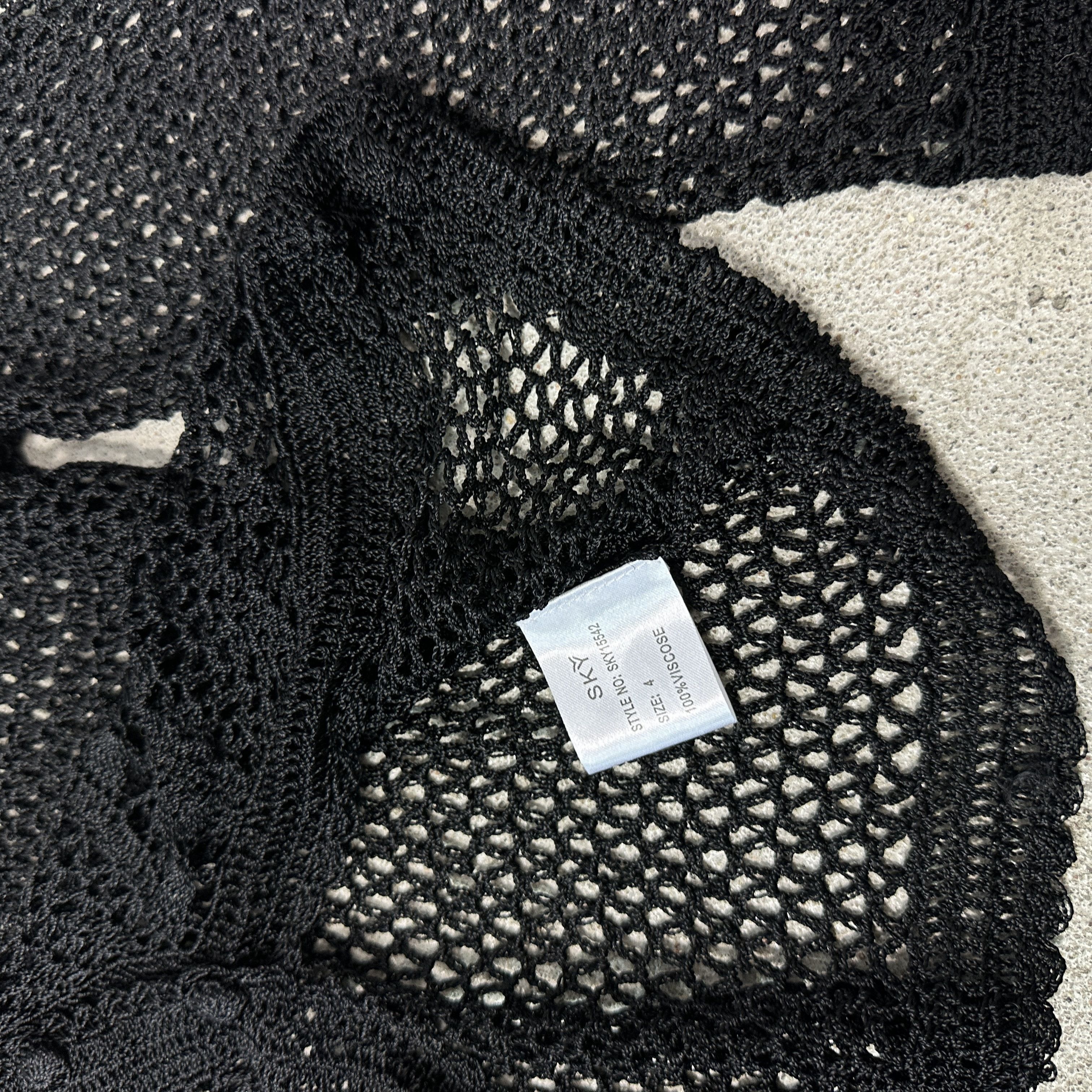 Vintage Vintage Avant Garde Crochet Fairy Mesh Viscose Cardigan Y2K Size L / US 10 / IT 46 - 4 Thumbnail