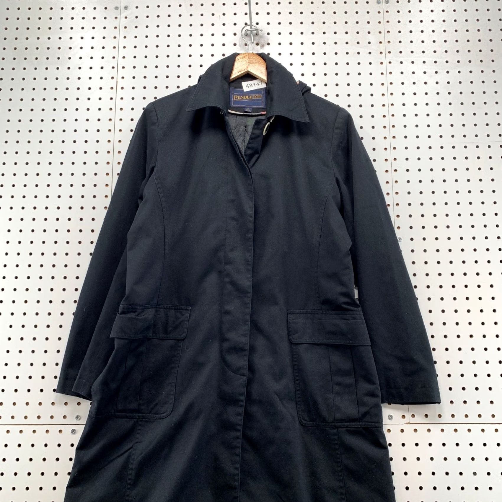Pendleton Pendleton Trench Coat Womens Medium Black Nova Plaid Liner Hooded Canvas Size M / US 6-8 / IT 42-44 - 5 Thumbnail