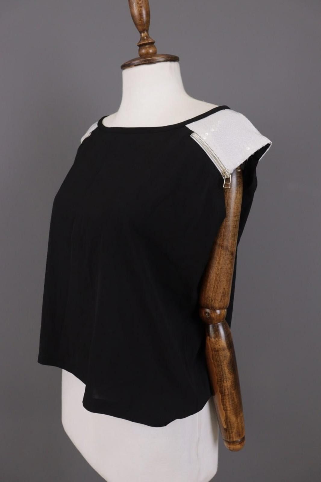Designer COP COPINE Black Sleeveless Summer Stretch Top Shirt Size M / US 6-8 / IT 42-44 - 6 Thumbnail