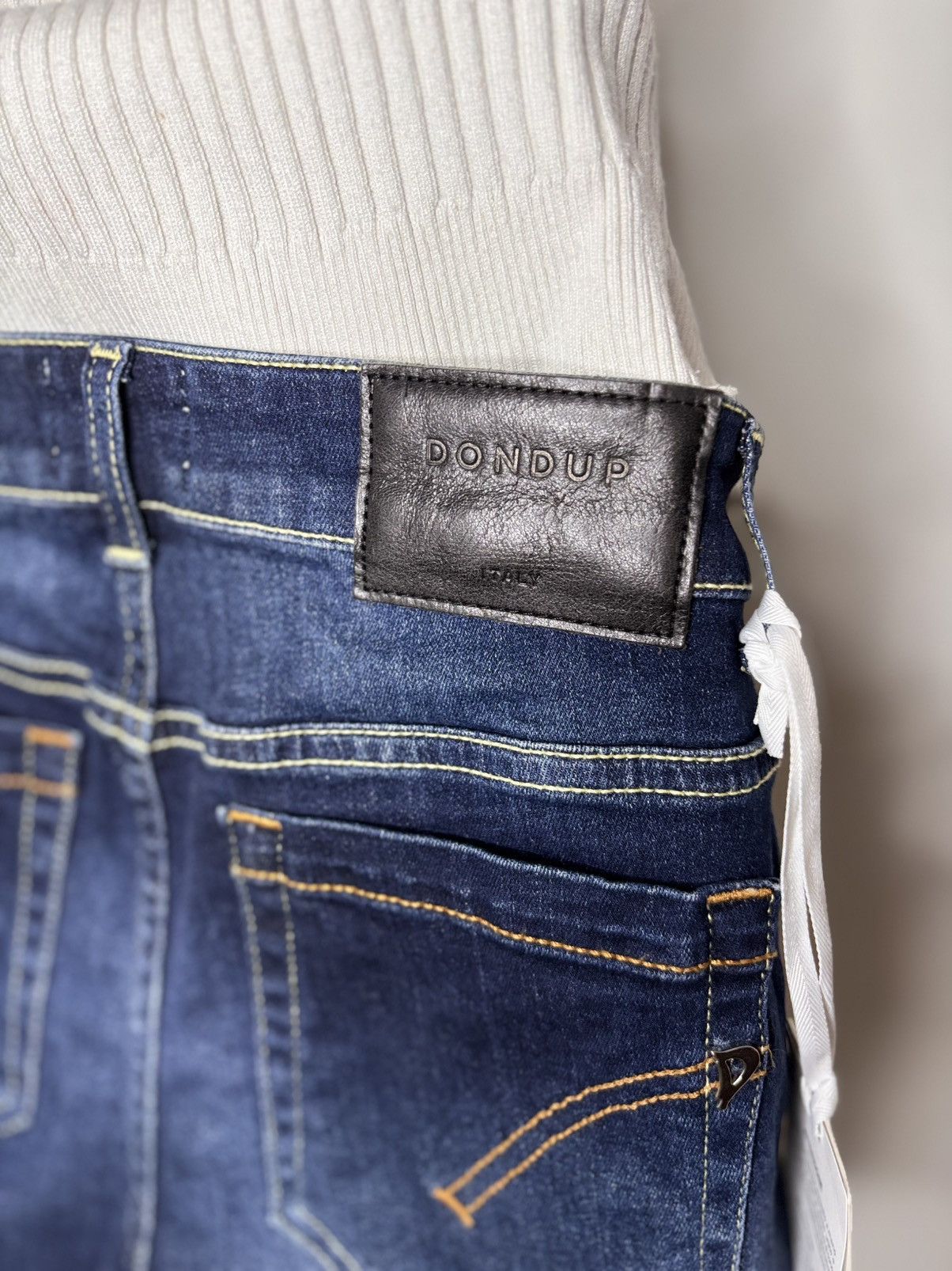 Dondup NWT Dondup Dark Wash Mini Shorts with Statement Buttons Size 25" / US 0 / IT 36 - 5 Thumbnail