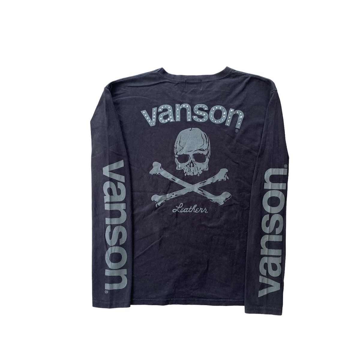 Vanson Leathers Vanson leather long sleeve skull cross bone Size US M / EU 48-50 / 2 - 1 Thumbnail