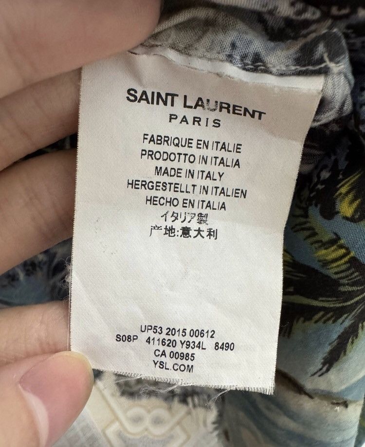 Saint Laurent Paris × Yves Saint Laurent Saint Laurent Paris16ss Show Style Palm Tree Wave Shirt Size US M / EU 48-50 / 2 - 3 Thumbnail
