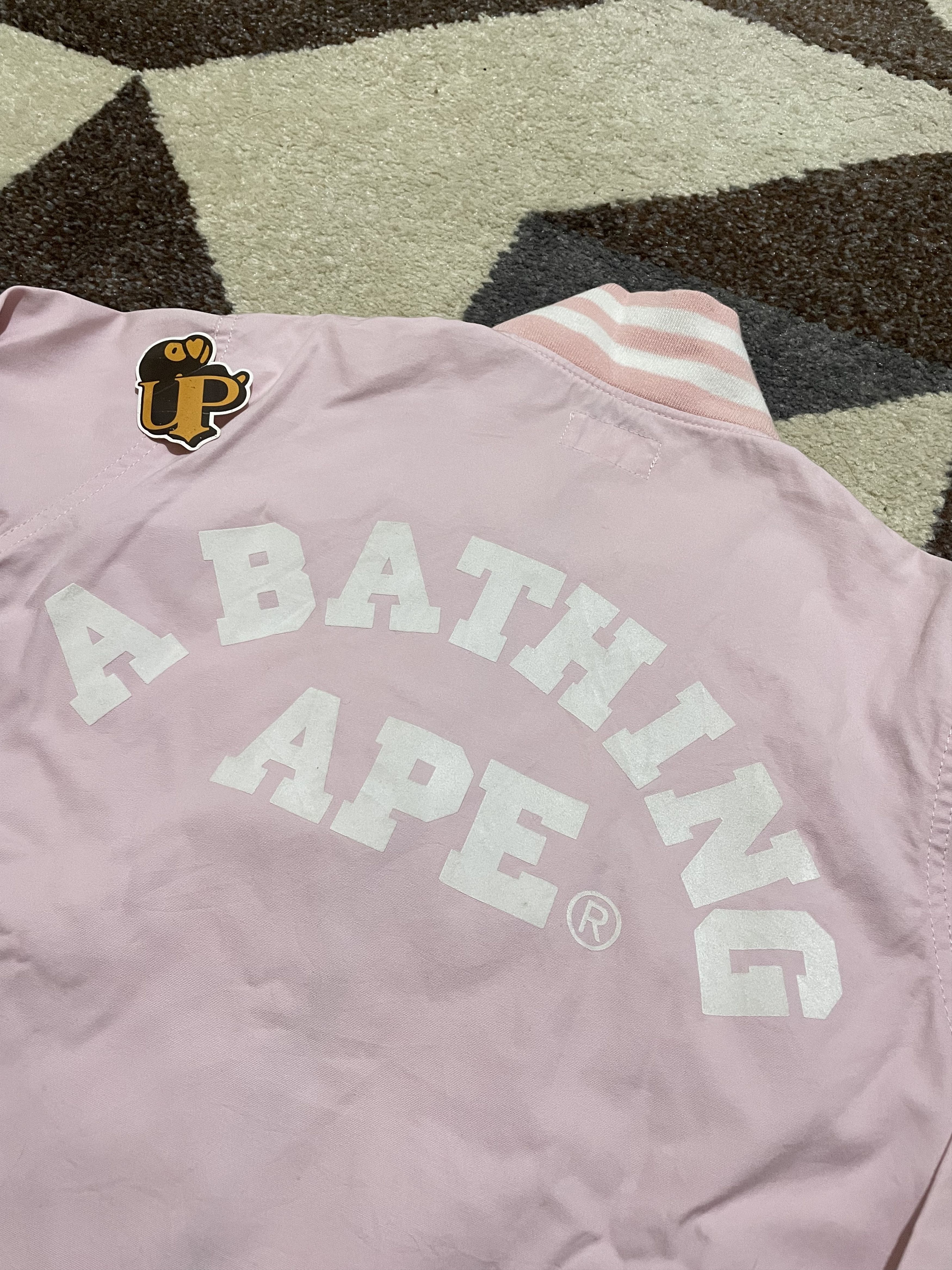 Bape 2005 Bape Ape Head Logo Varsity Jacket Size S / US 4 / IT 40 - 5 Thumbnail
