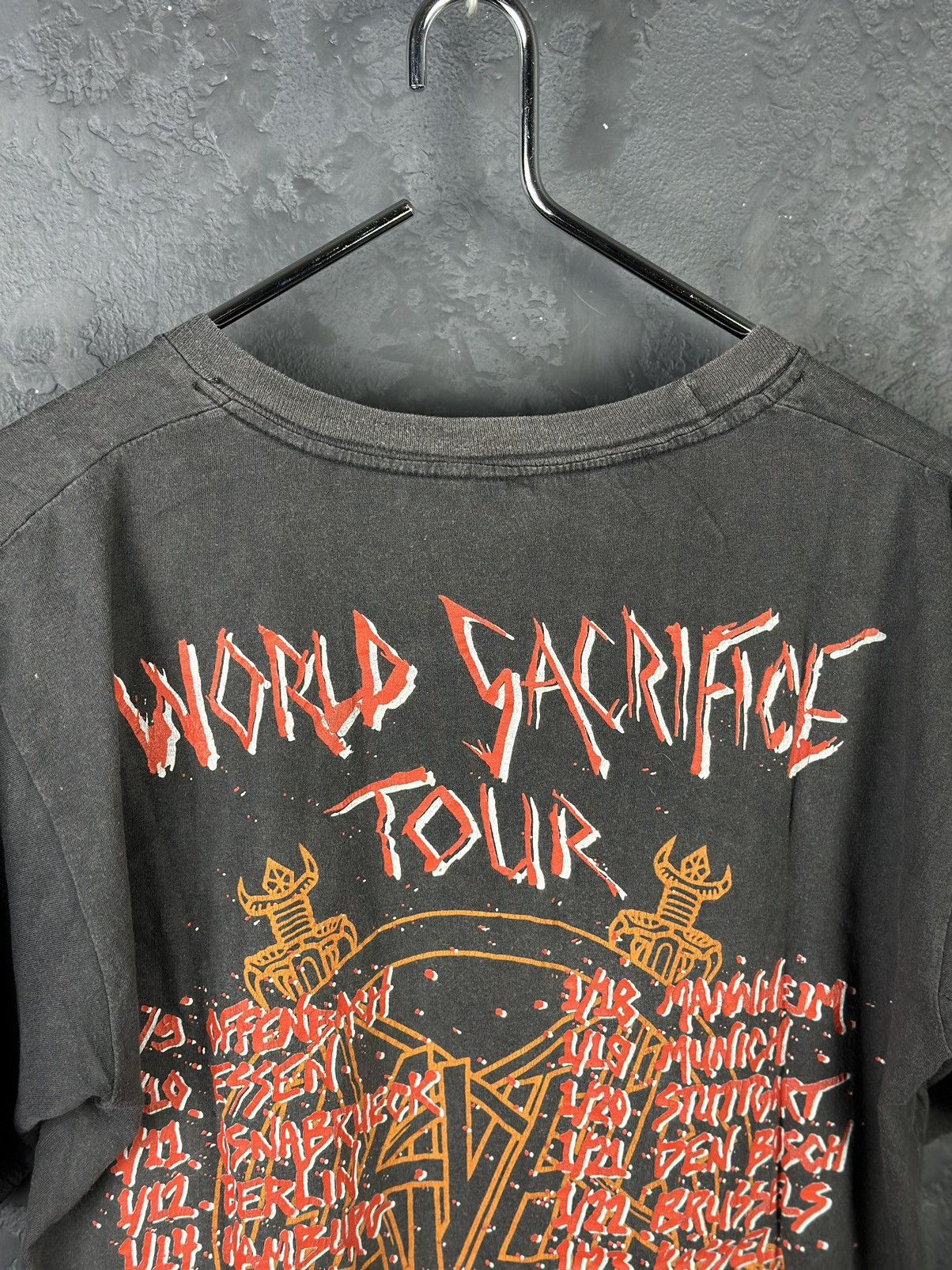 Slayer Vintage 1988 Slayer World Sacrifice Tour T-Shirt Size US XL / EU 56 / 4 - 12 Thumbnail