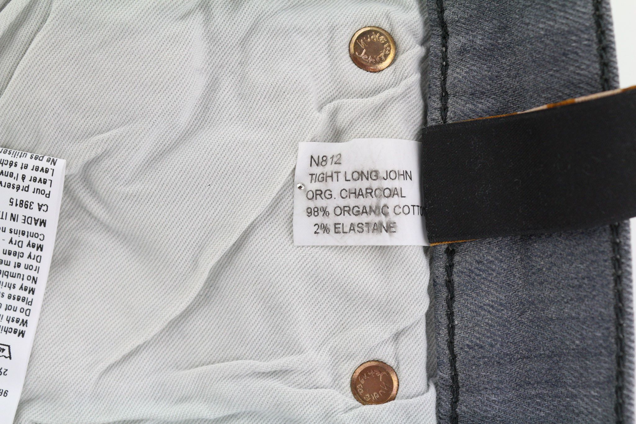 Nudie Jeans TIGHT LONG JOHN W31/L32 Organic Charcoal Jeans 82690 Size US 31 - 6 Thumbnail