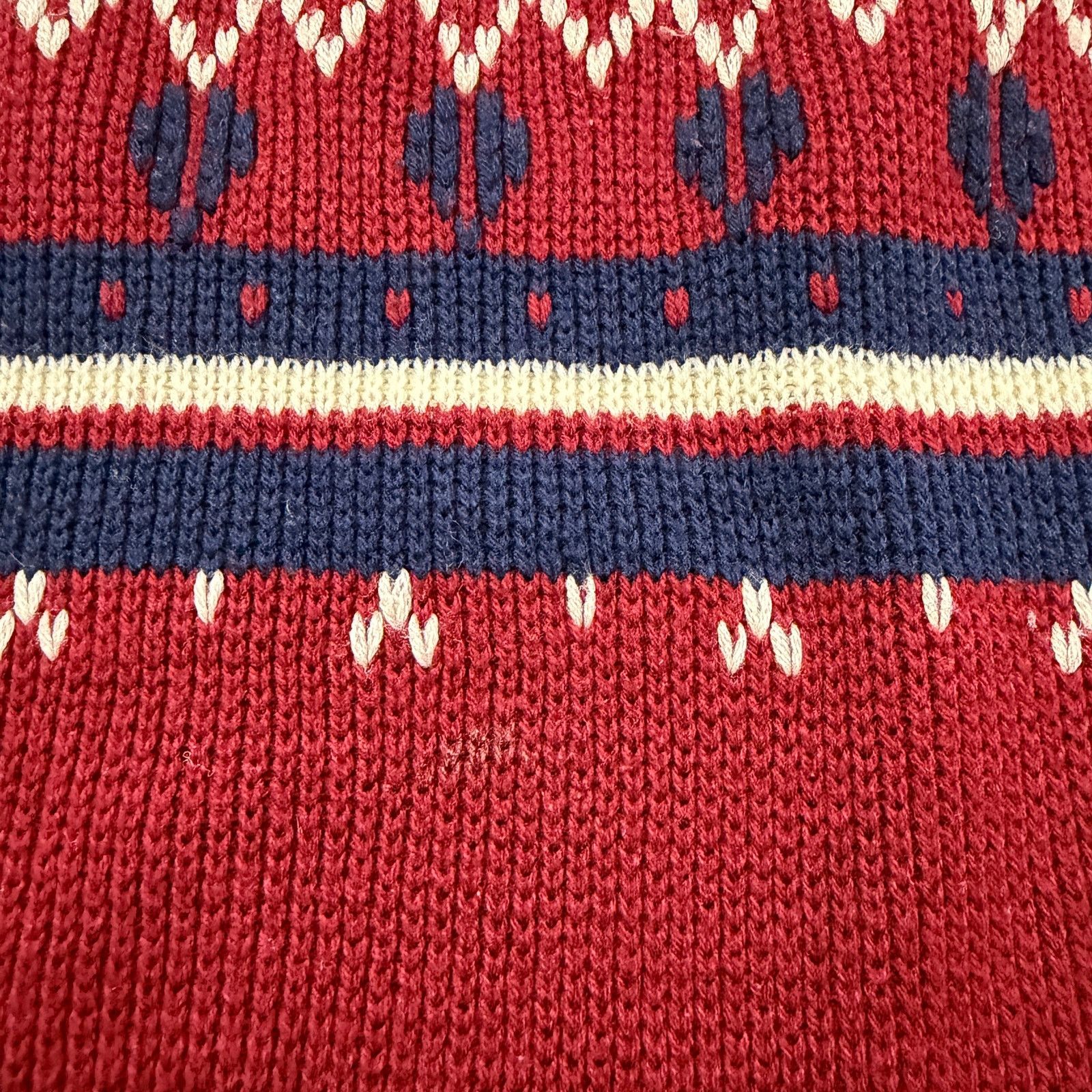 Vintage Vintage JCPenney Sweater Extra Large Red Fair Isle 70s 80s Size US XL / EU 56 / 4 - 4 Thumbnail