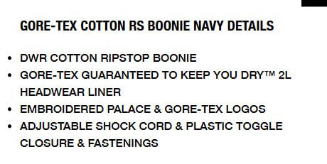Goretex × Palace PALACE GORE-TEX COTTON RS BOONIE NAVY Size ONE SIZE - 7 Thumbnail
