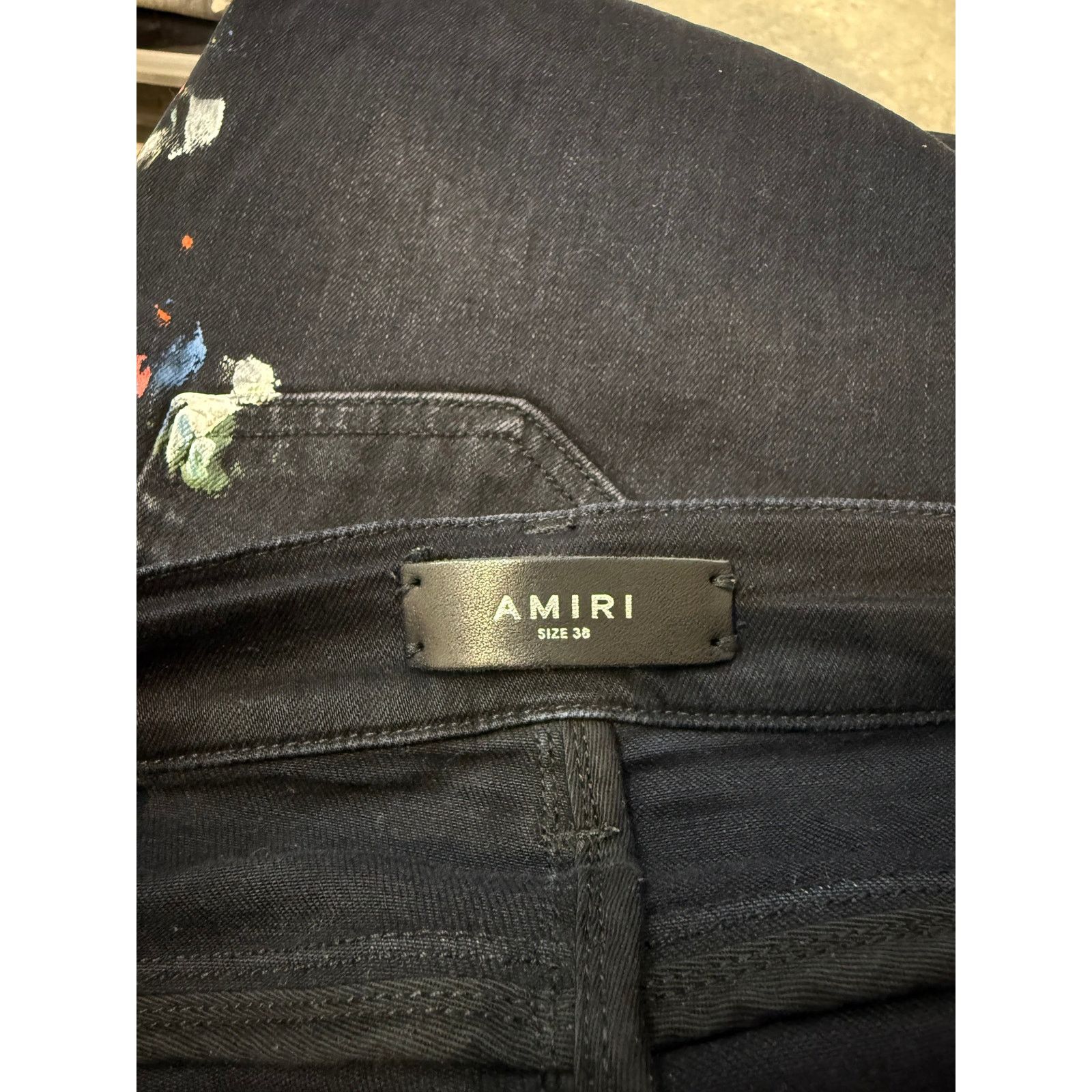 Amiri Amiri Black Paint Splatter Jeans Size US 38 / EU 54 - 2 Thumbnail