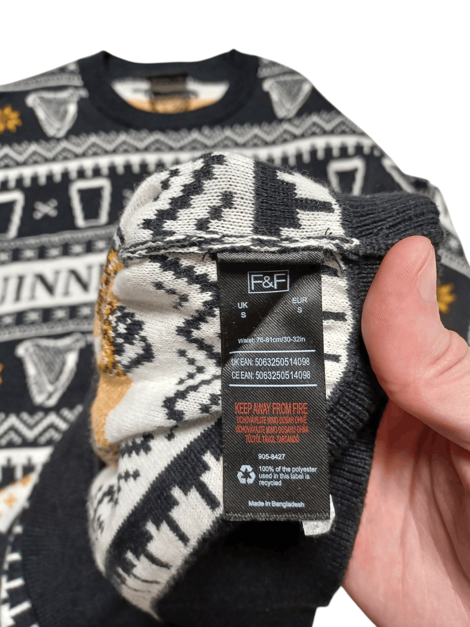 Other GUINNESS MONOGRAM PRINT ALL OVER ME CHRISTMAS SWEATER Size US S / EU 44-46 / 1 - 4 Thumbnail