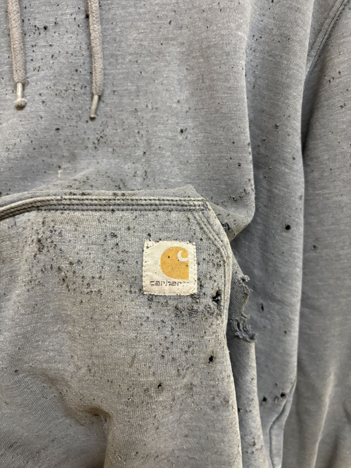 Carhartt Vintage Carhartt Hoodie Damaged Trashed Sun Faded Distressed Size US L / EU 52-54 / 3 - 3 Thumbnail