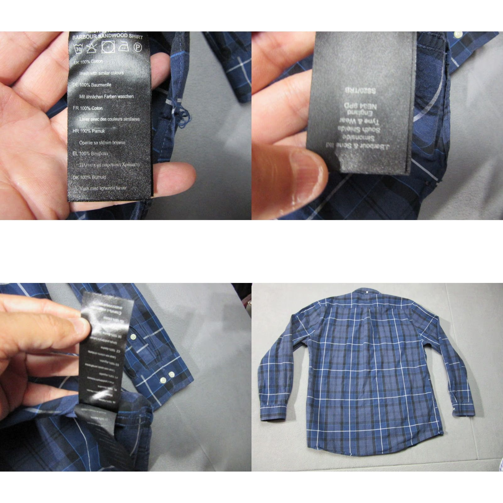 Barbour Barbour Shirt Mens XL Blue Plaid Tailored Sandwood Long Sleeve Button-Up Size US XL / EU 56 / 4 - 8 Thumbnail