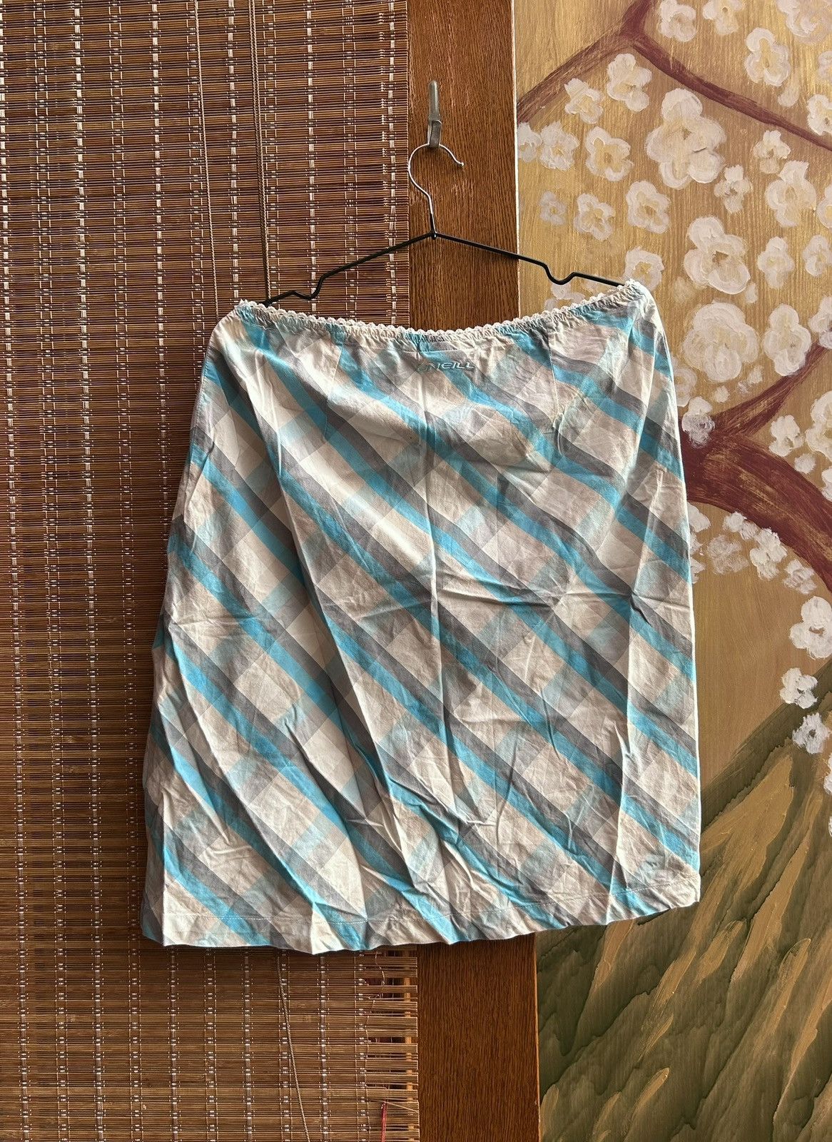 O'Neill Vintage Y2K O’Neil Check Print Low Rise Skirt Sz L Size 28" / US 6 / IT 42 - 2 Thumbnail