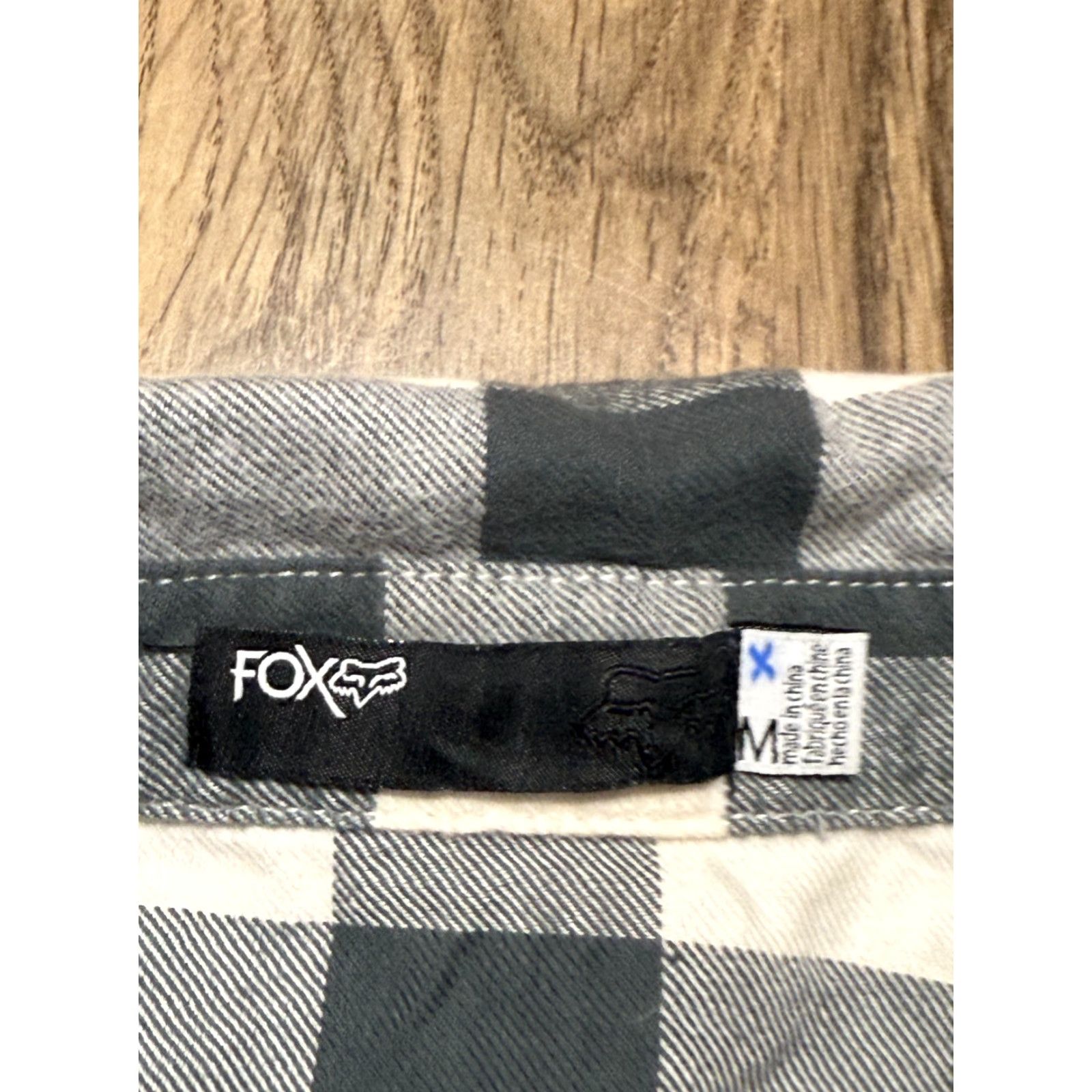 Vintage FOX Shirt Women's Medium Green Plaid Long Sleeve Button-Up Size M / US 6-8 / IT 42-44 - 7 Thumbnail